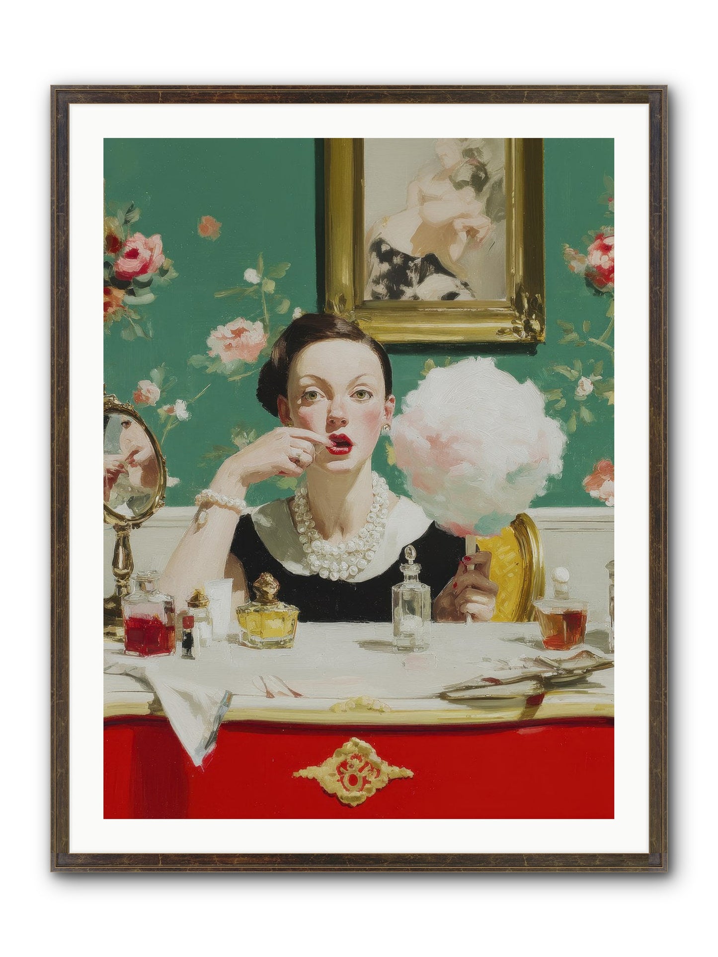 The Parlour Of Lost Accessories Framed Print - Slimwoods Black/Gold 30x40