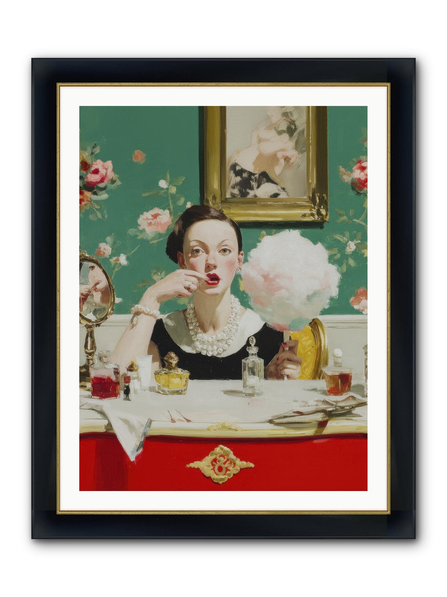 The Parlour Of Lost Accessories Framed Print - Wide Black w/Gold 30x40