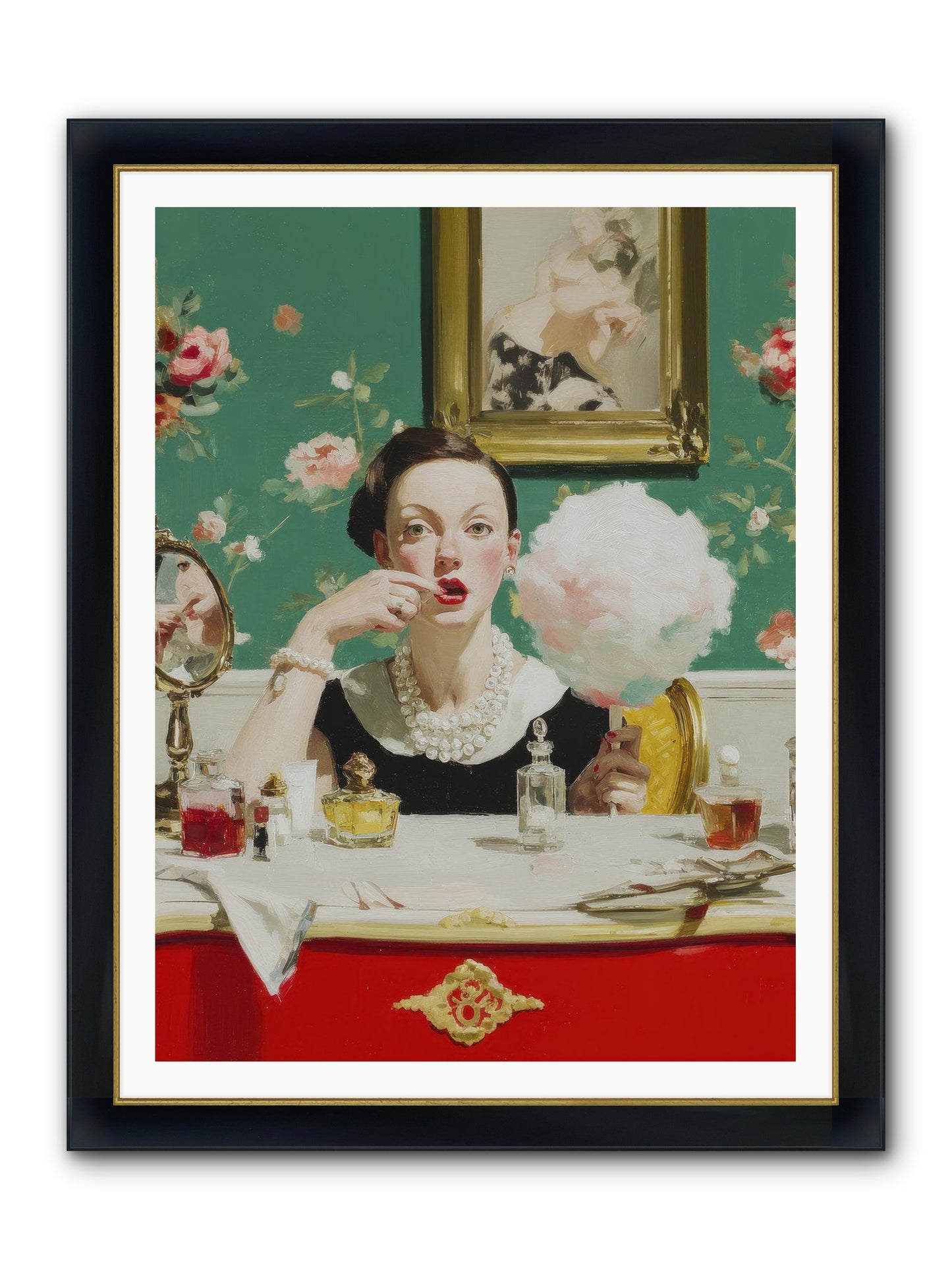 The Parlour Of Lost Accessories Framed Print - Wide Black w/Gold 36x48