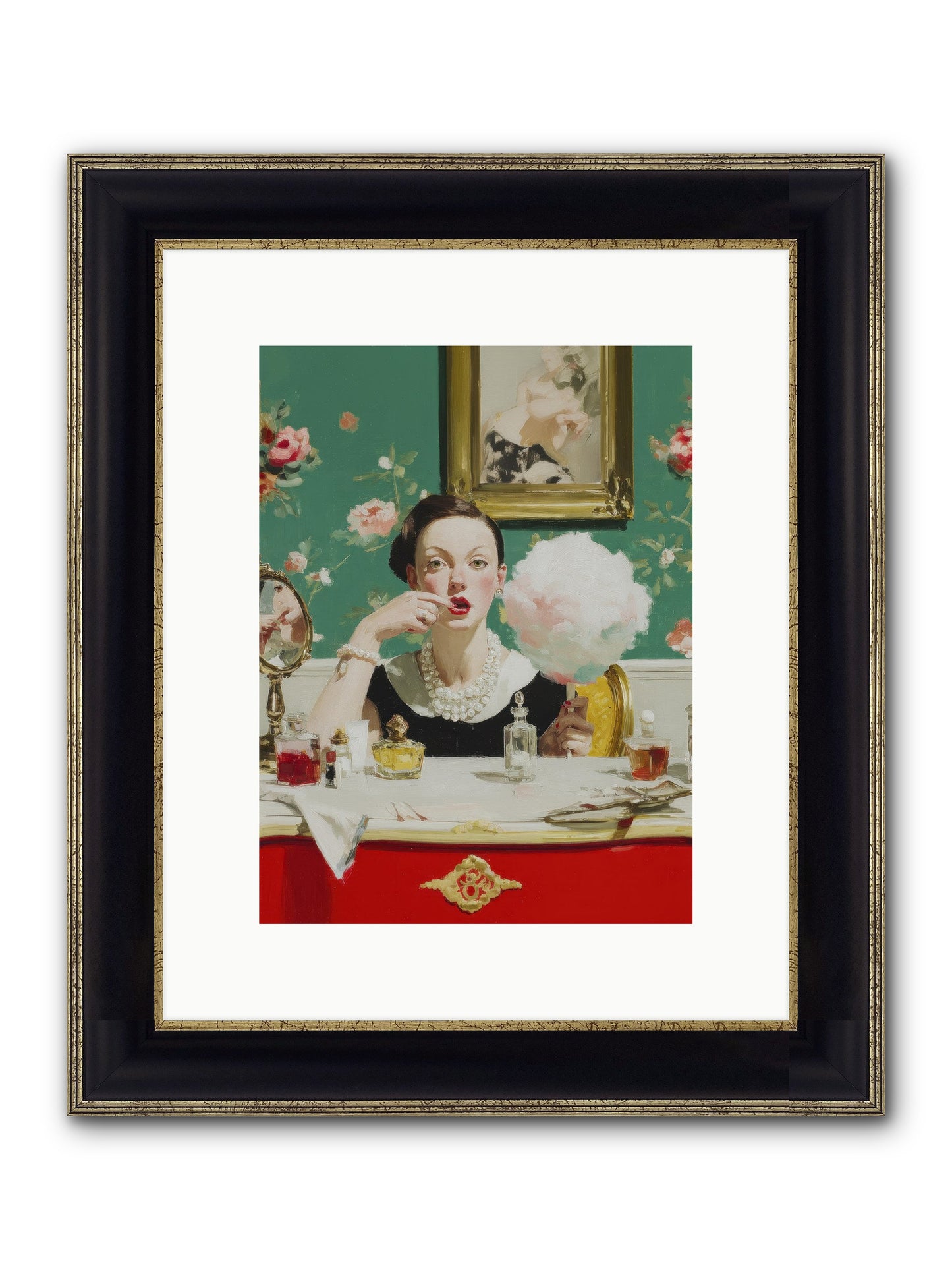 The Parlour Of Lost Accessories Framed Print - Black & Gold 9x12