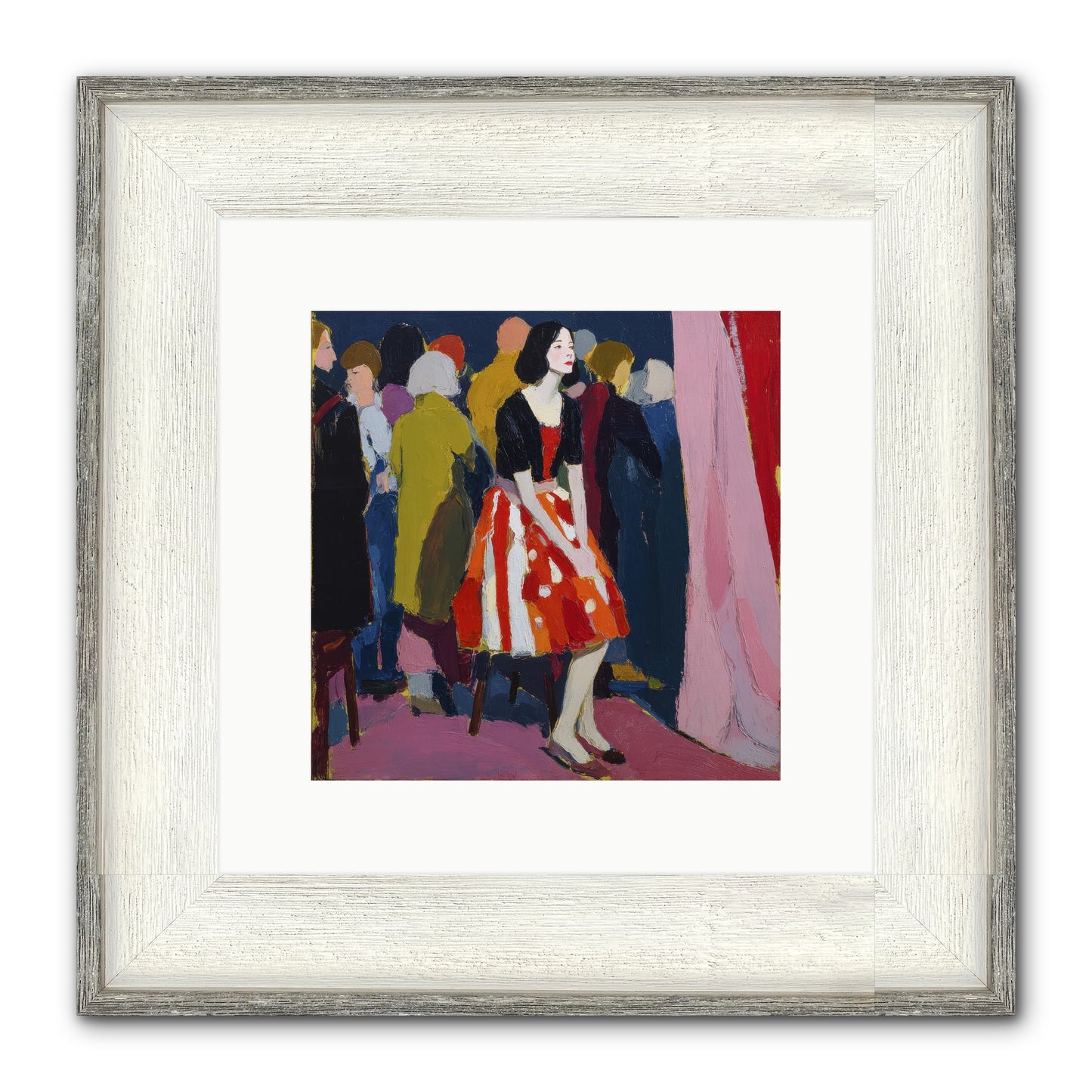 The Party Observer Framed Print - Driftwood White 10x10