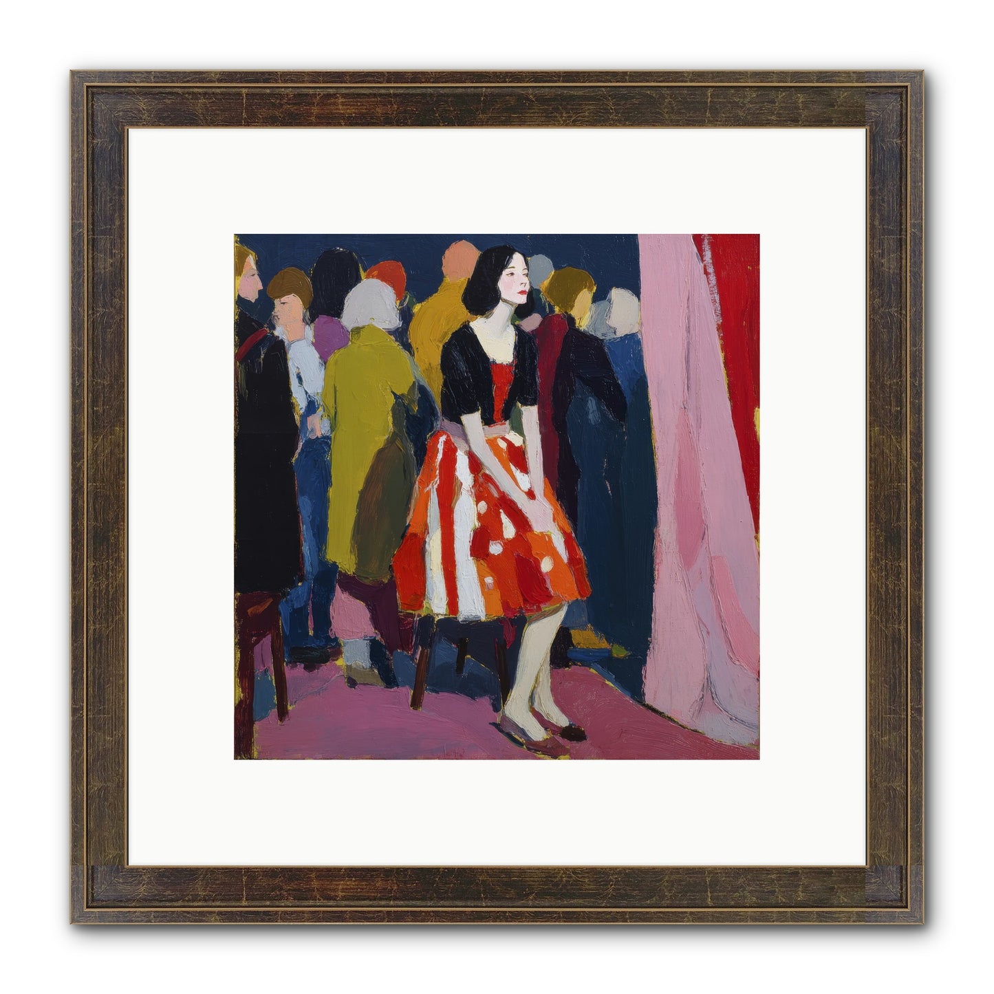 The Party Observer Framed Print - Slimwoods Black/Gold 10x10