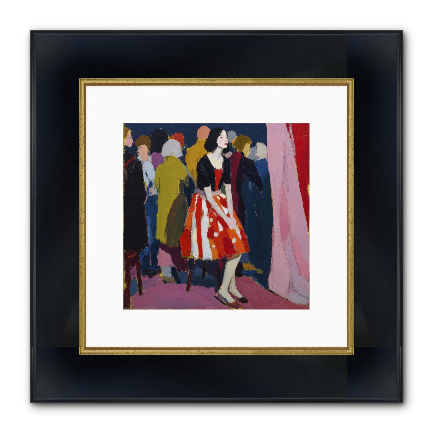 The Party Observer Framed Print - Wide Black w/Gold 10x10