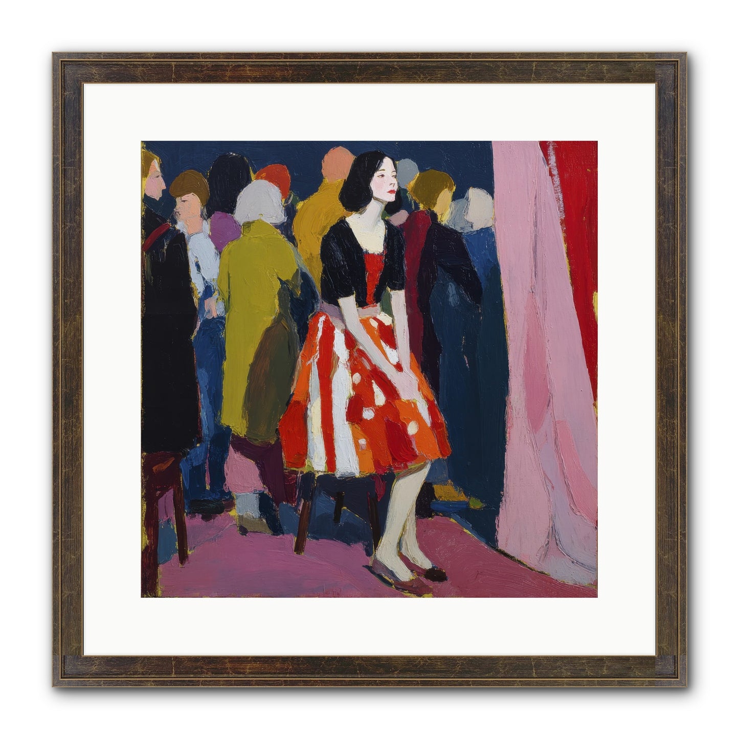 The Party Observer Framed Print - Slimwoods Black/Gold 16x16