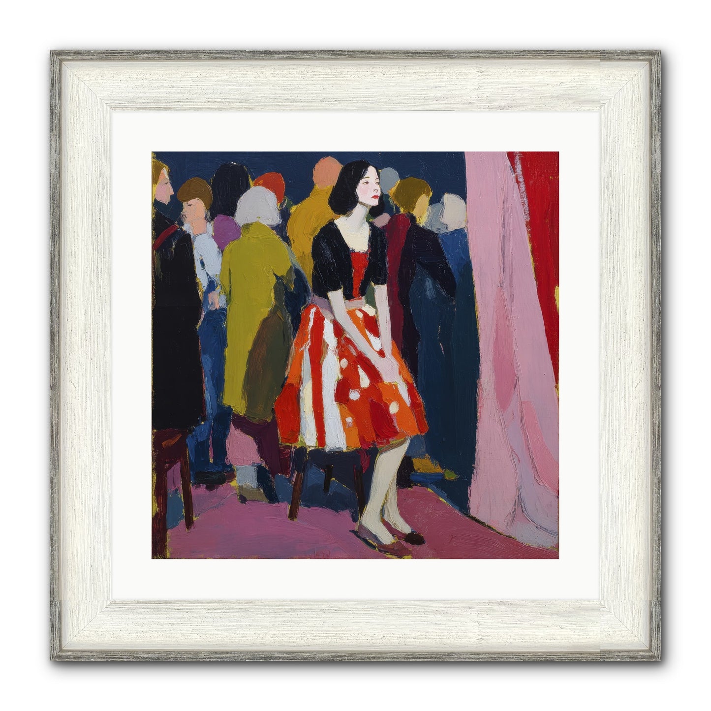 The Party Observer Framed Print - Driftwood White 20x20