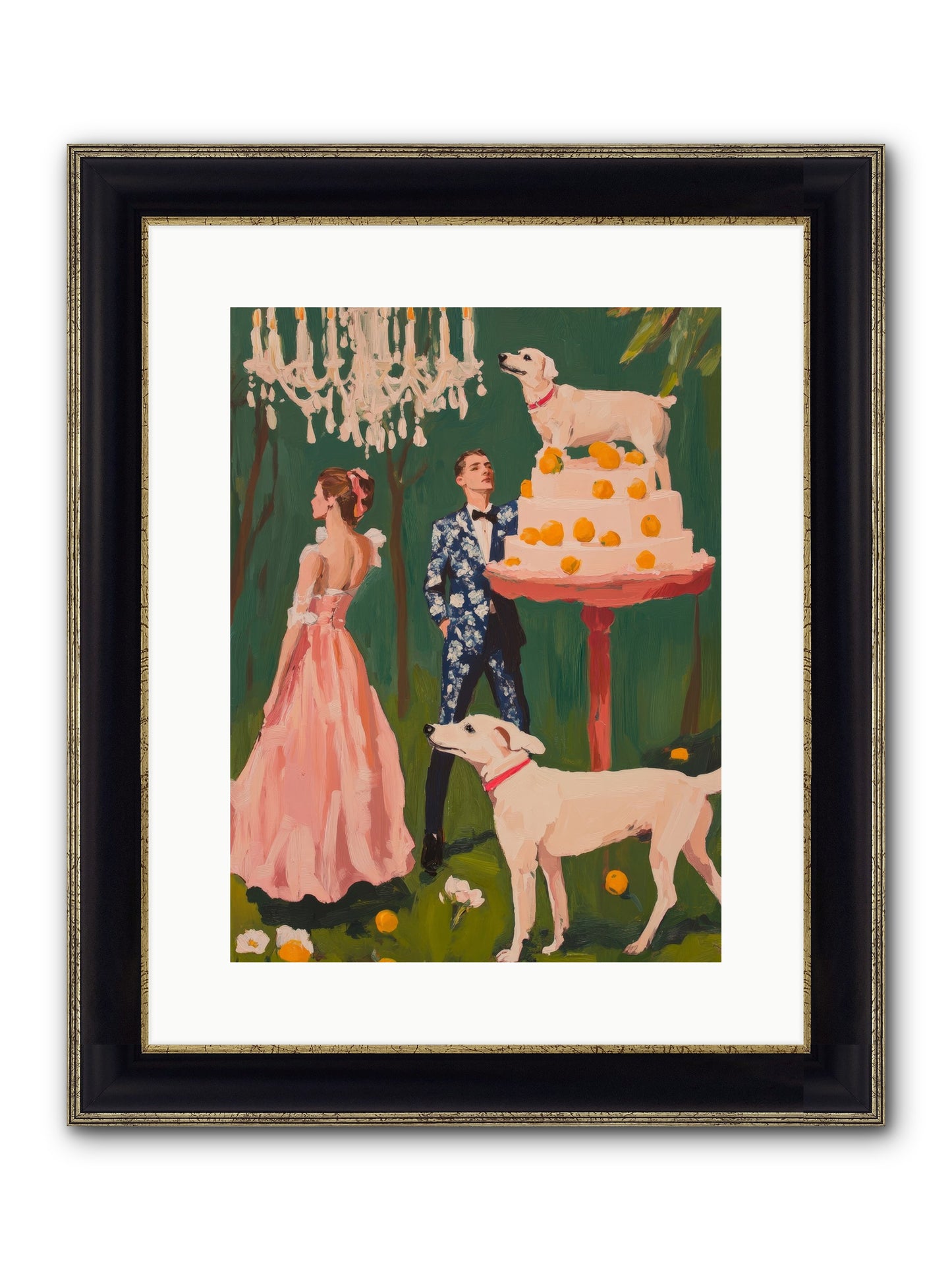 The Pastry Bandit Framed Print - Black & Gold 12x16