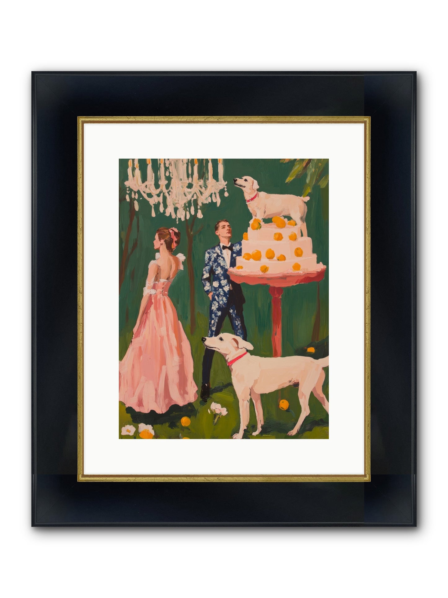 The Pastry Bandit Framed Print - Wide Black w/Gold 12x16