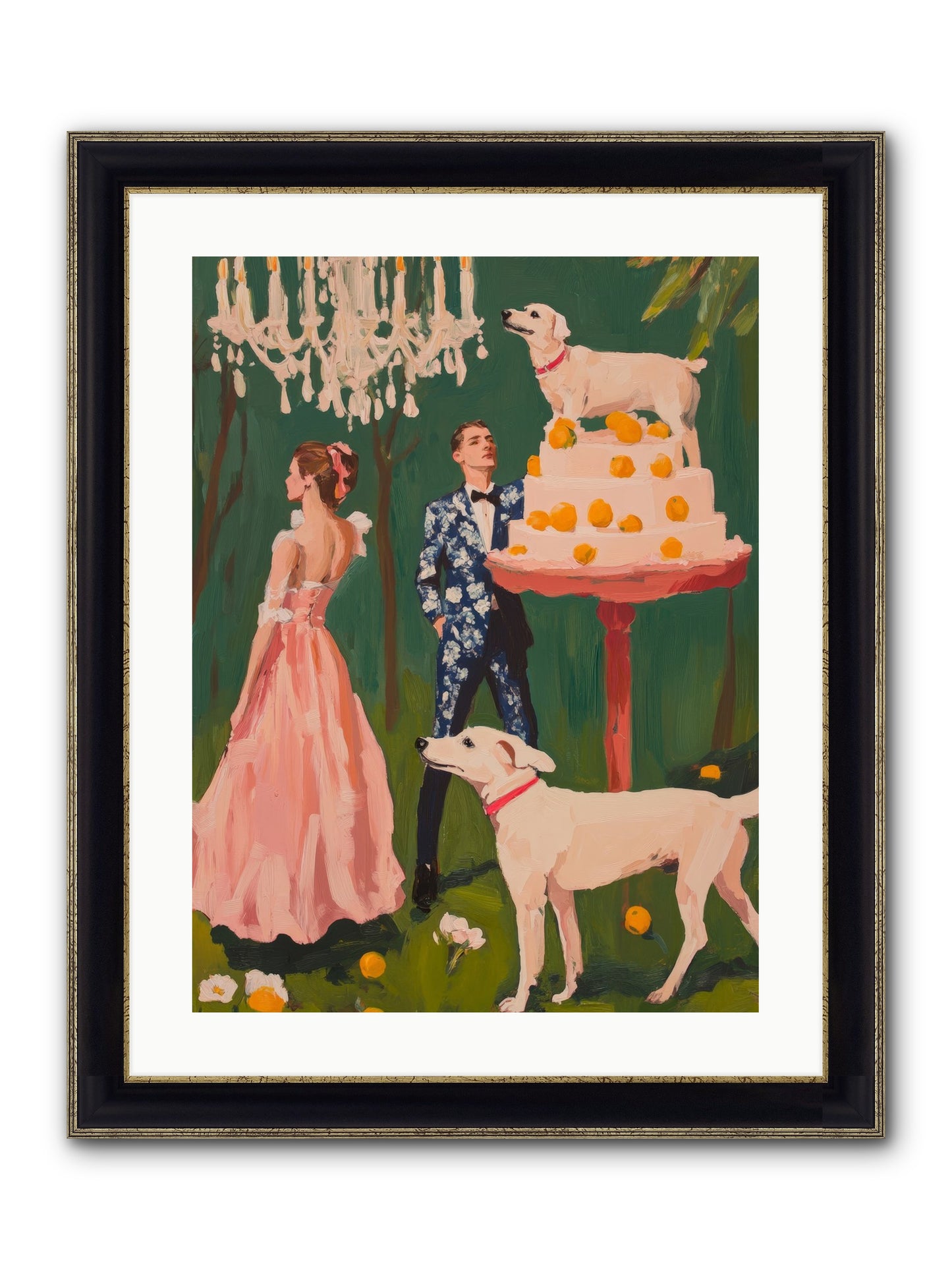 The Pastry Bandit Framed Print - Black & Gold 18x24