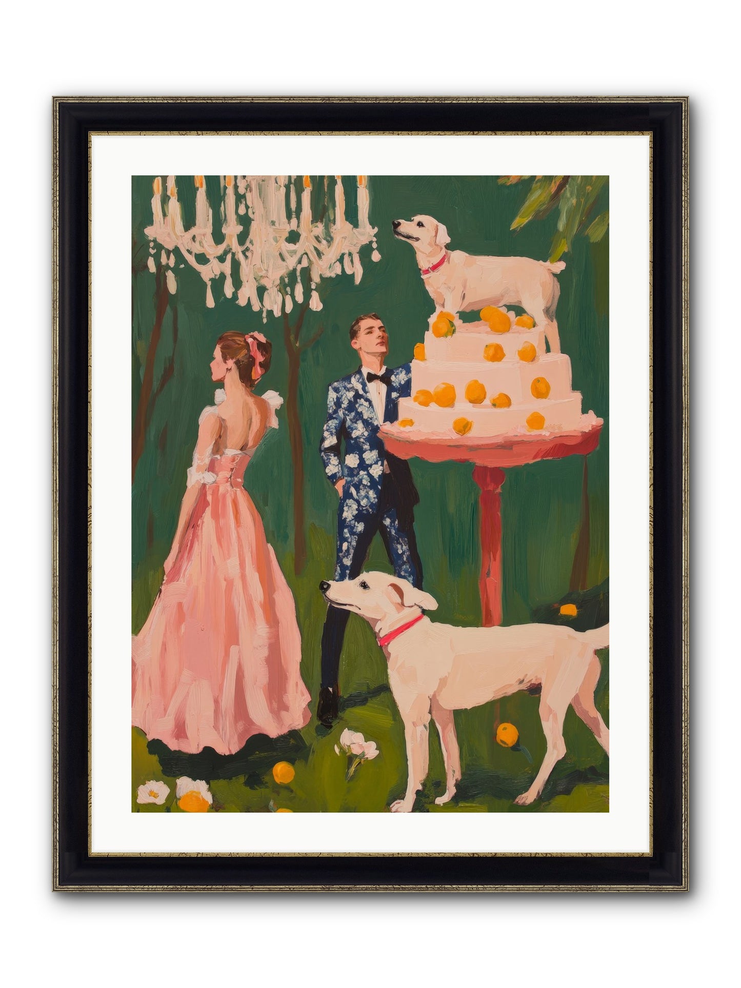 The Pastry Bandit Framed Print - Black & Gold 24x32