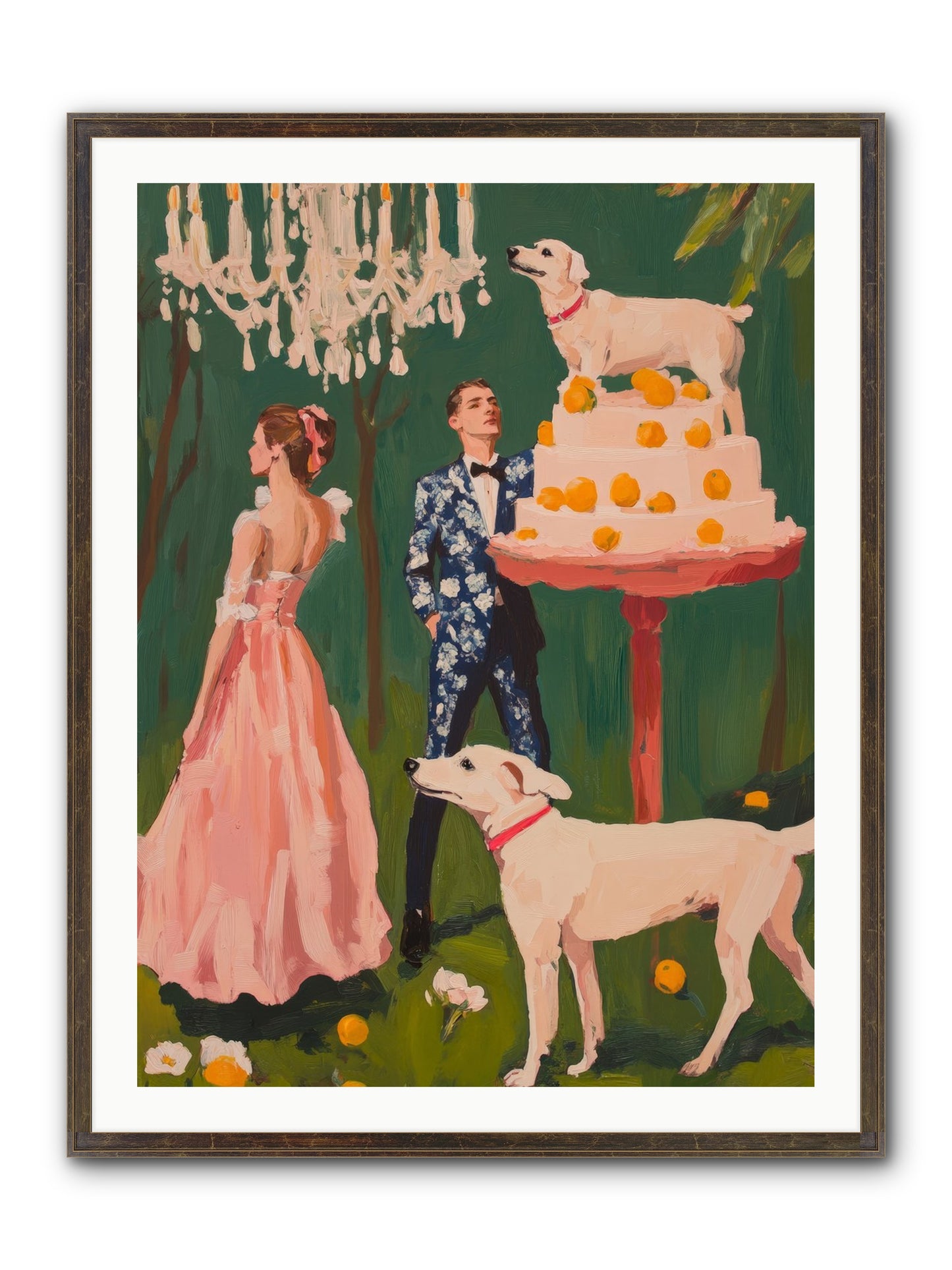 The Pastry Bandit Framed Print - Slimwoods Black/Gold 30x40