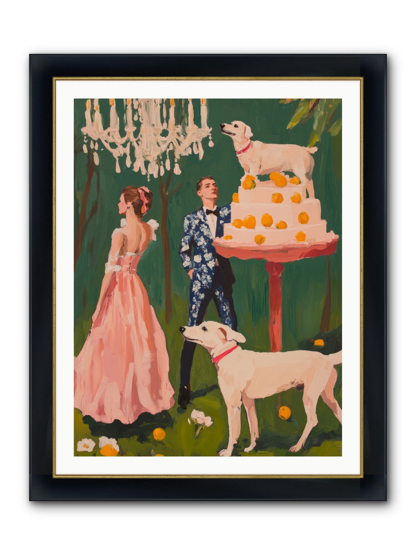 The Pastry Bandit Framed Print - Wide Black w/Gold 30x40