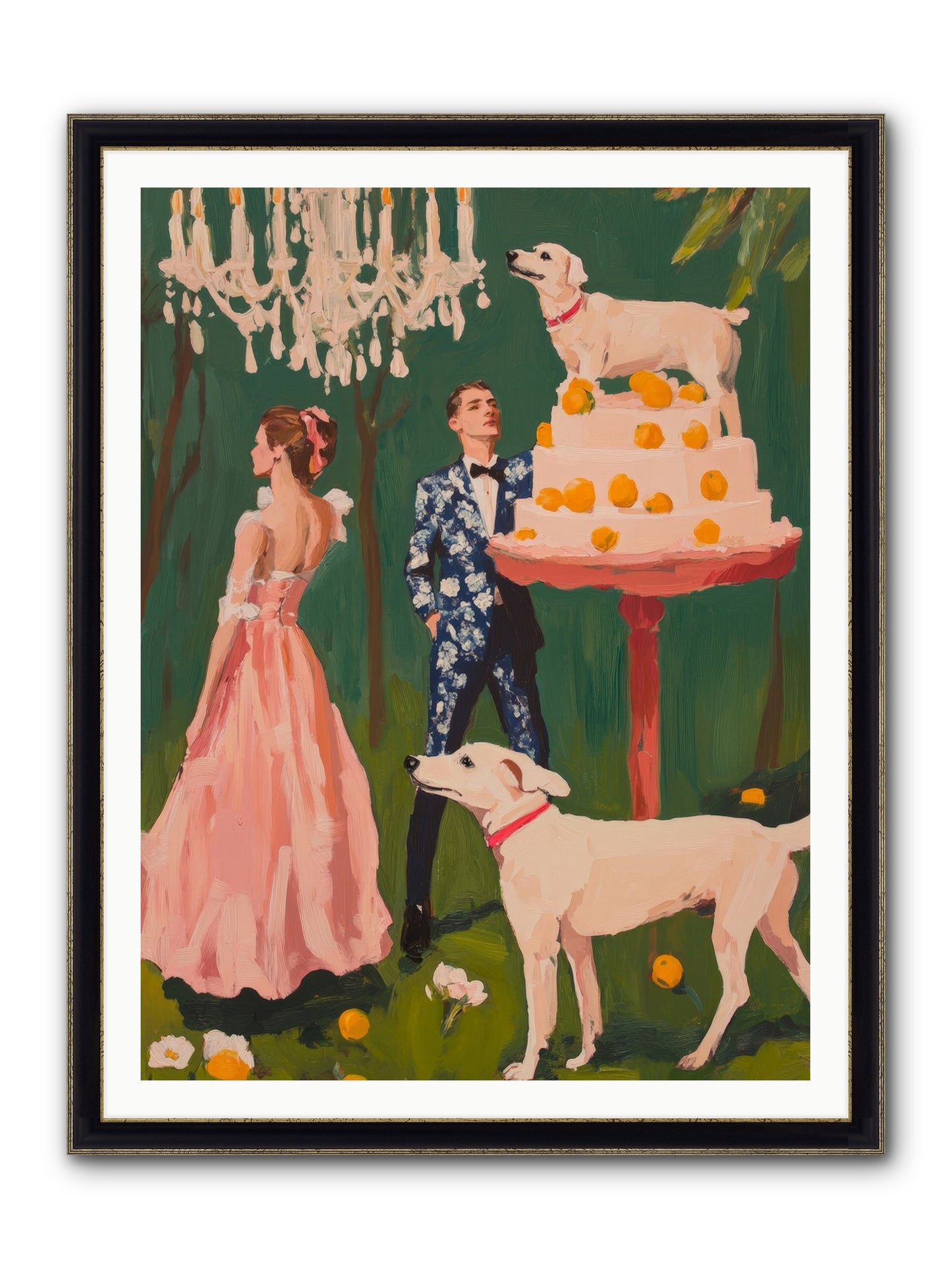 The Pastry Bandit Framed Print - Black & Gold 36x48