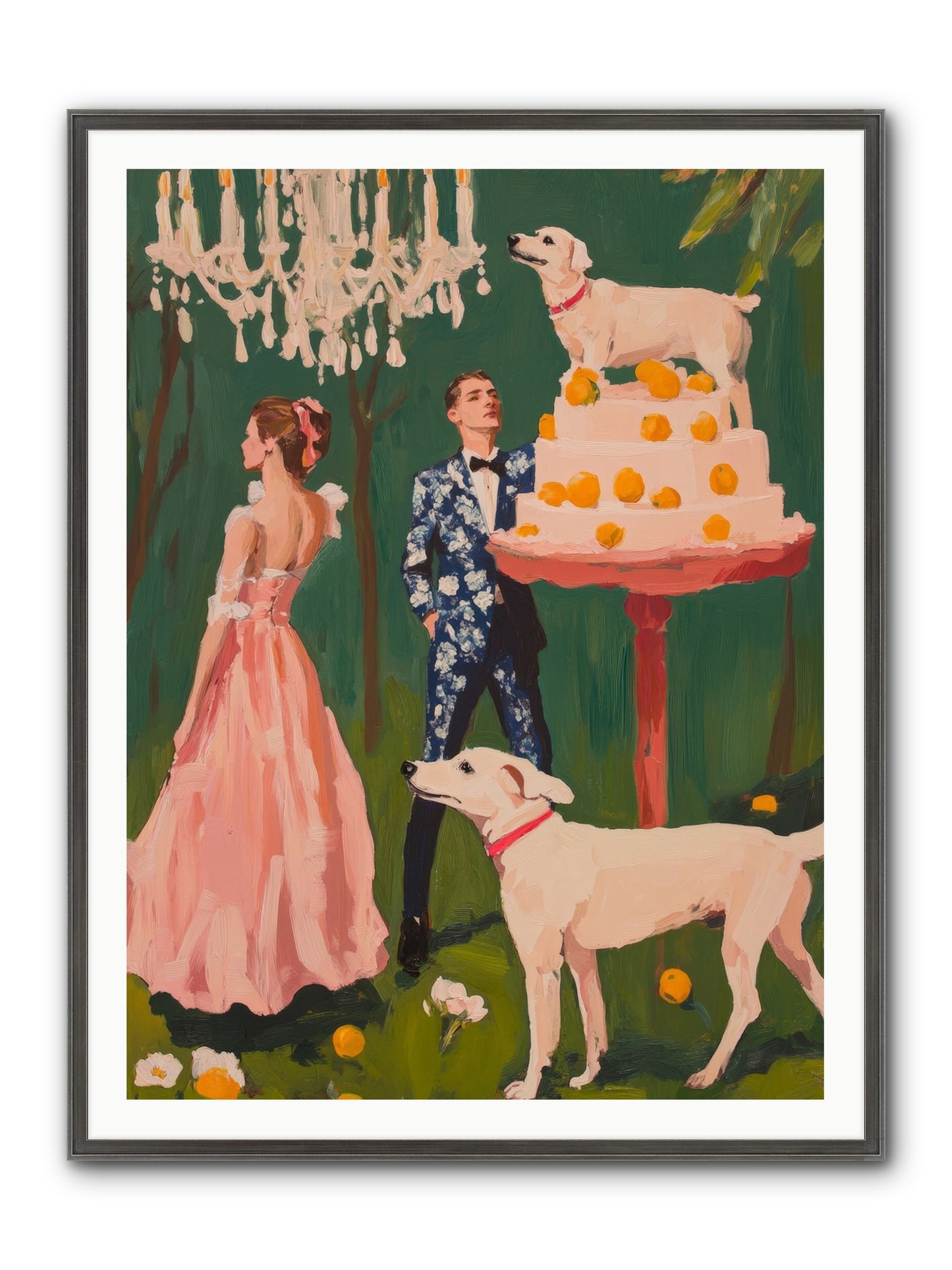 The Pastry Bandit Framed Print - Slimwoods Black/Silver 36x48
