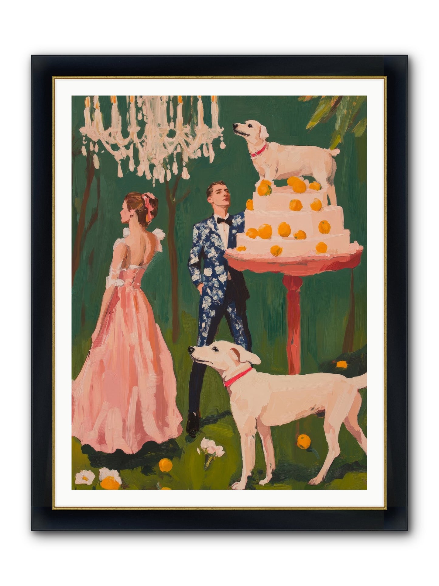 The Pastry Bandit Framed Print - Wide Black w/Gold 36x48
