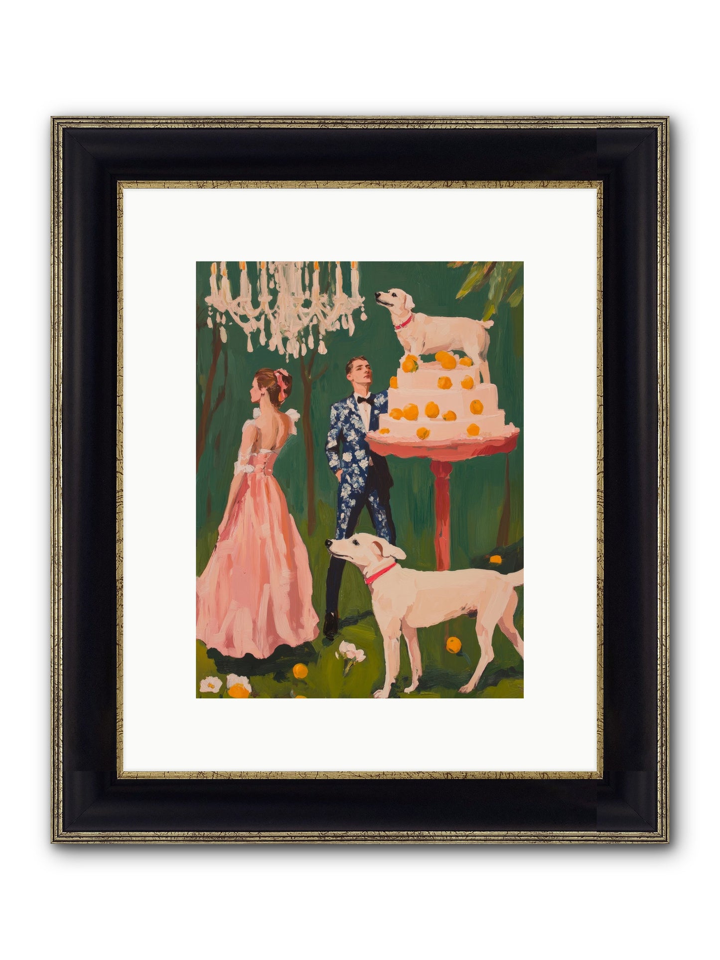 The Pastry Bandit Framed Print - Black & Gold 9x12