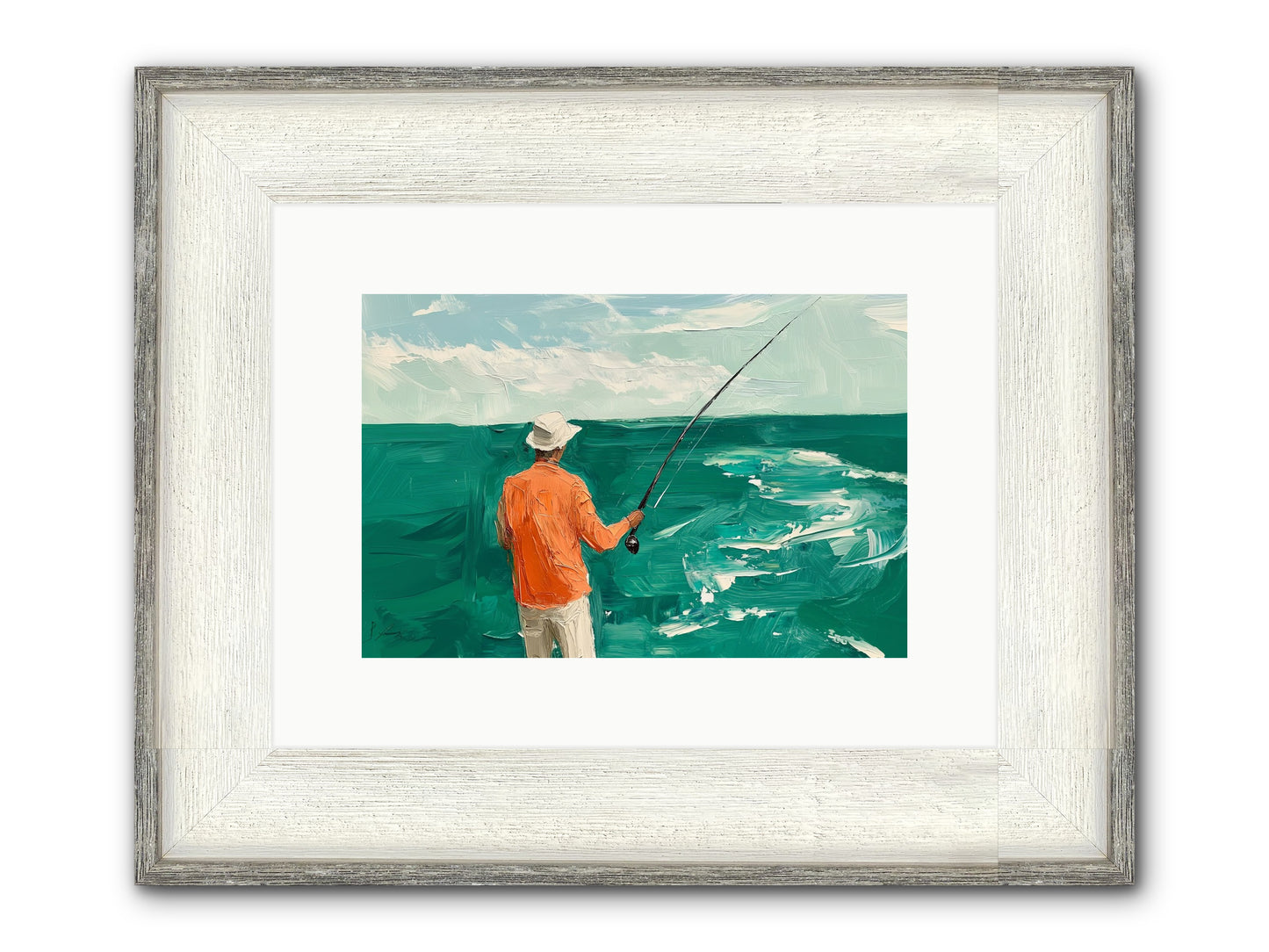 The Patient Hour Framed Print - Driftwood White 12x8