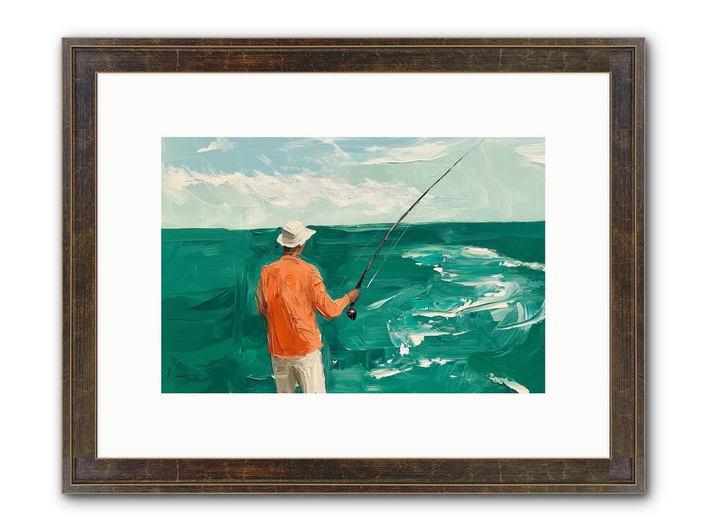 The Patient Hour Framed Print - Slimwoods Black/Gold 12x8