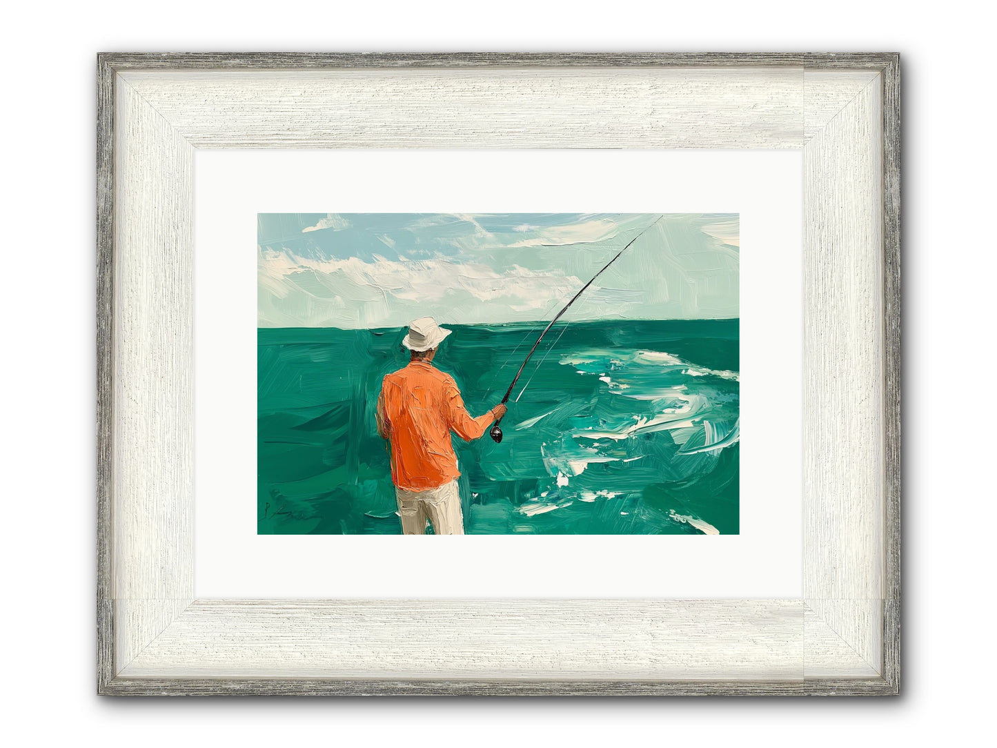 The Patient Hour Framed Print - Driftwood White 15x10