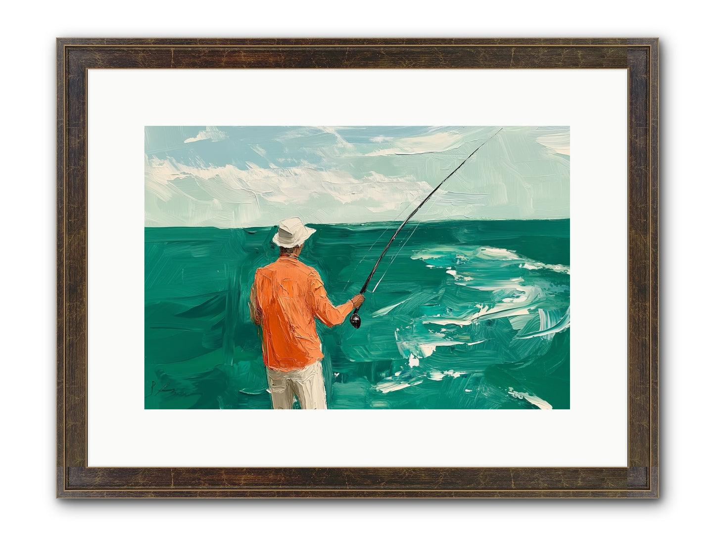 The Patient Hour Framed Print - Slimwoods Black/Gold 15x10