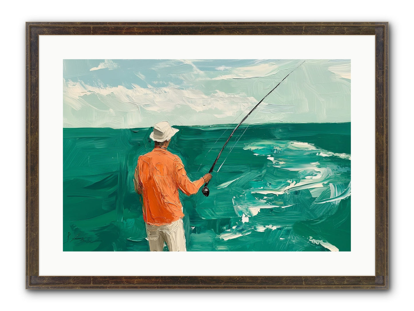 The Patient Hour Framed Print - Slimwoods Black/Gold 24x16