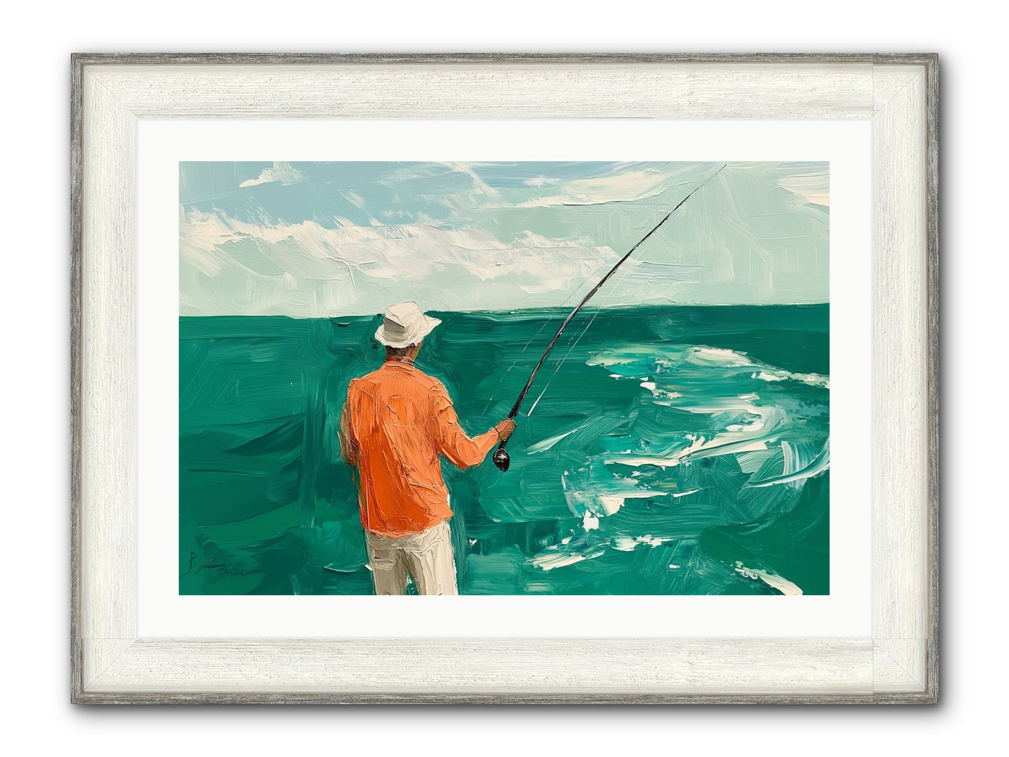 The Patient Hour Framed Print - Driftwood White 30x20