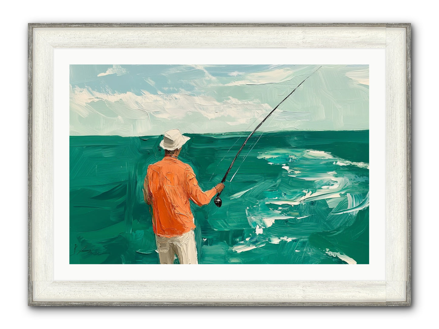 The Patient Hour Framed Print - Driftwood White 36x24