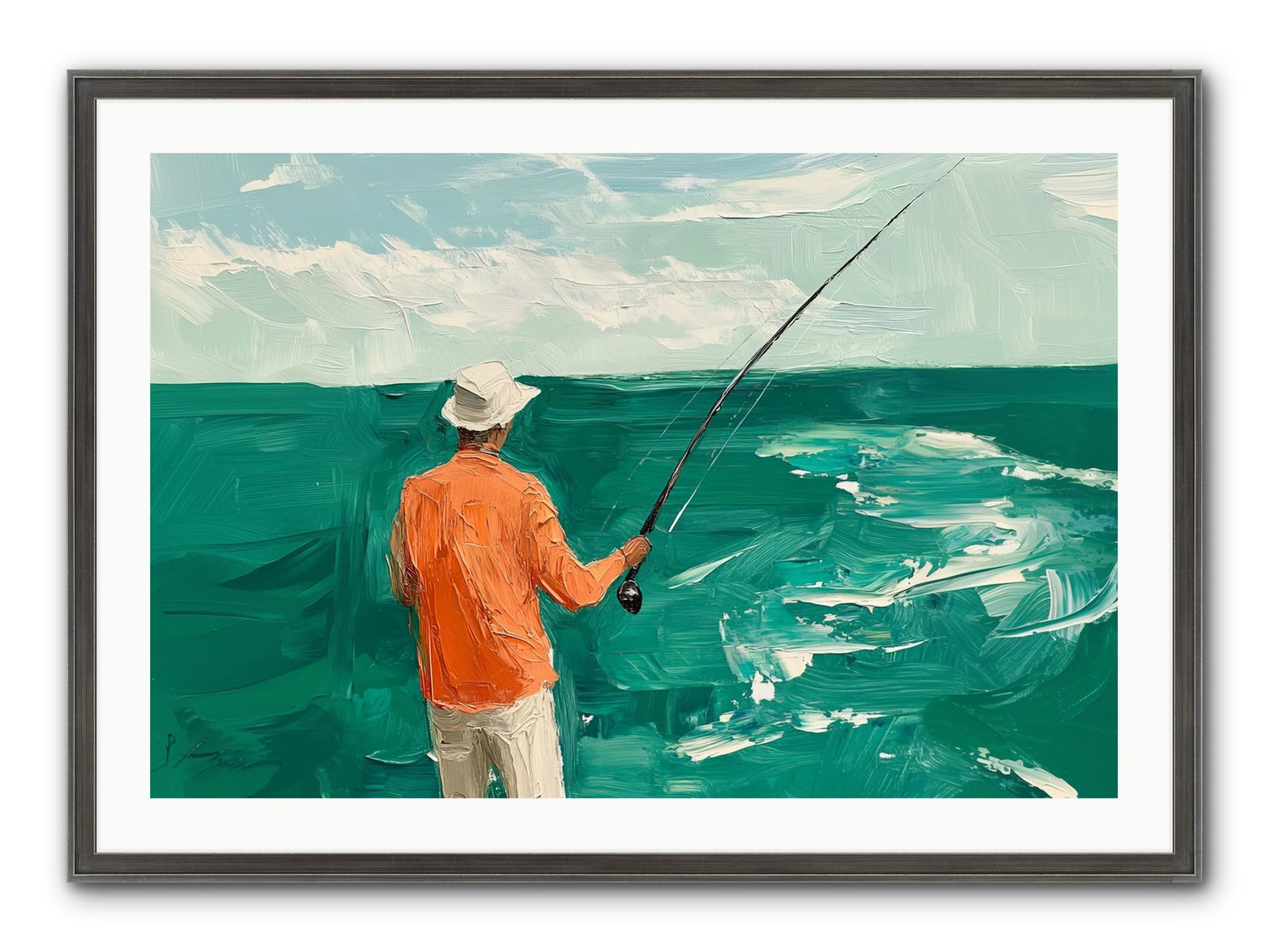 The Patient Hour Framed Print - Slimwoods Black/Silver 36x24