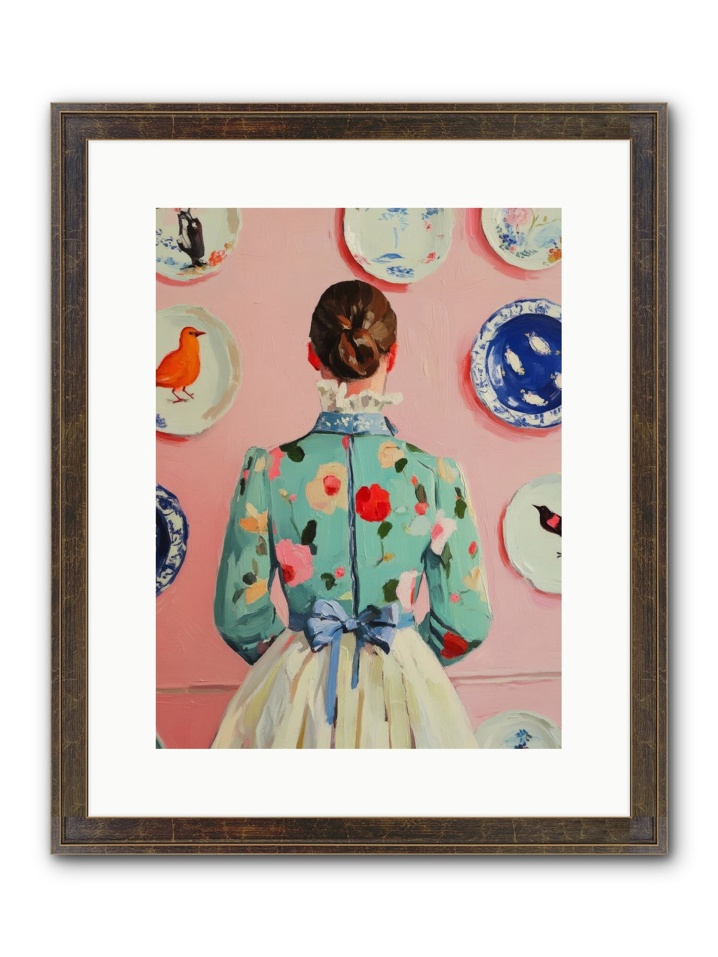 The Pattern Queen Framed Print - Slimwoods Black/Gold 12x16