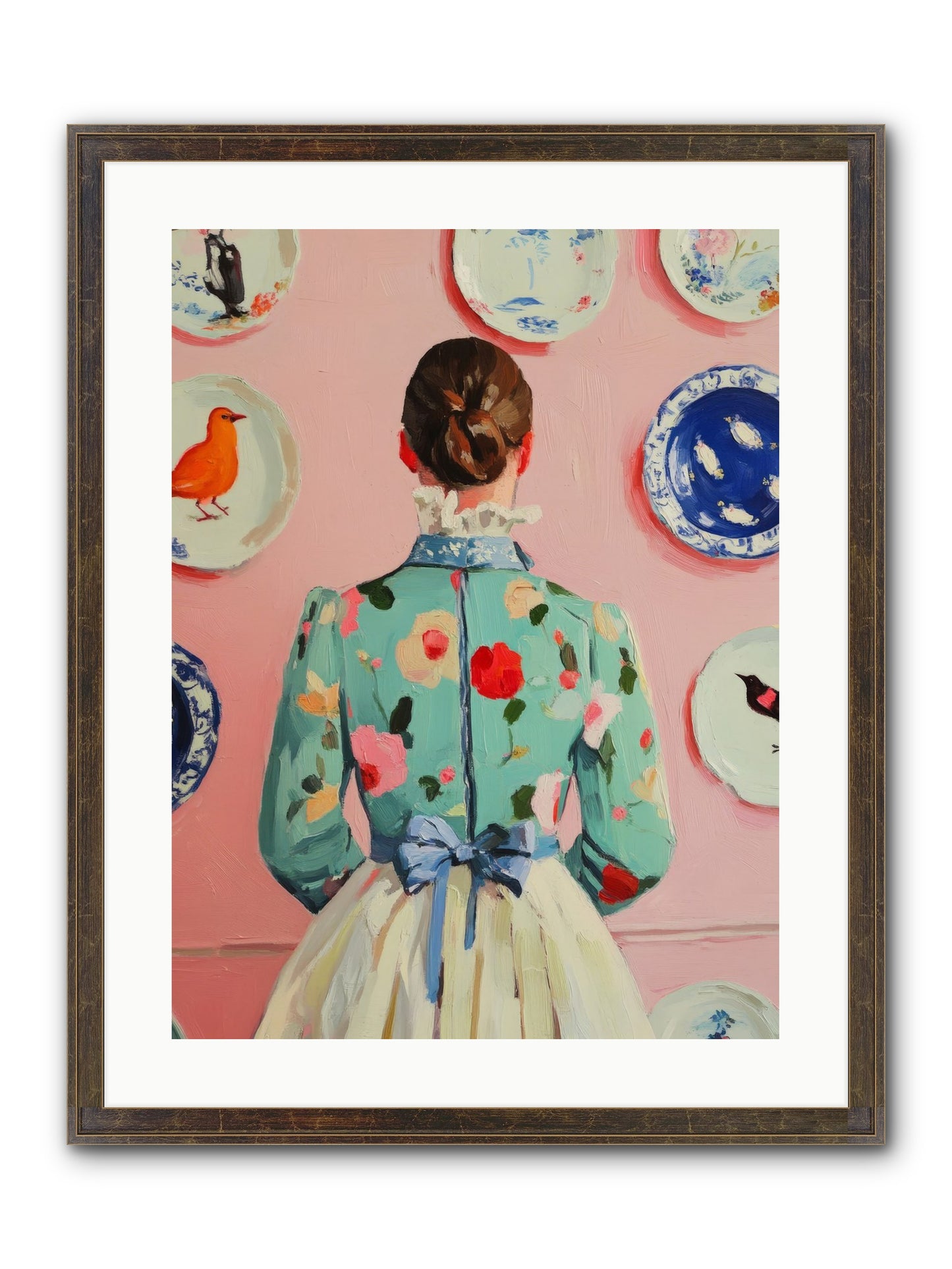 The Pattern Queen Framed Print - Slimwoods Black/Gold 18x24