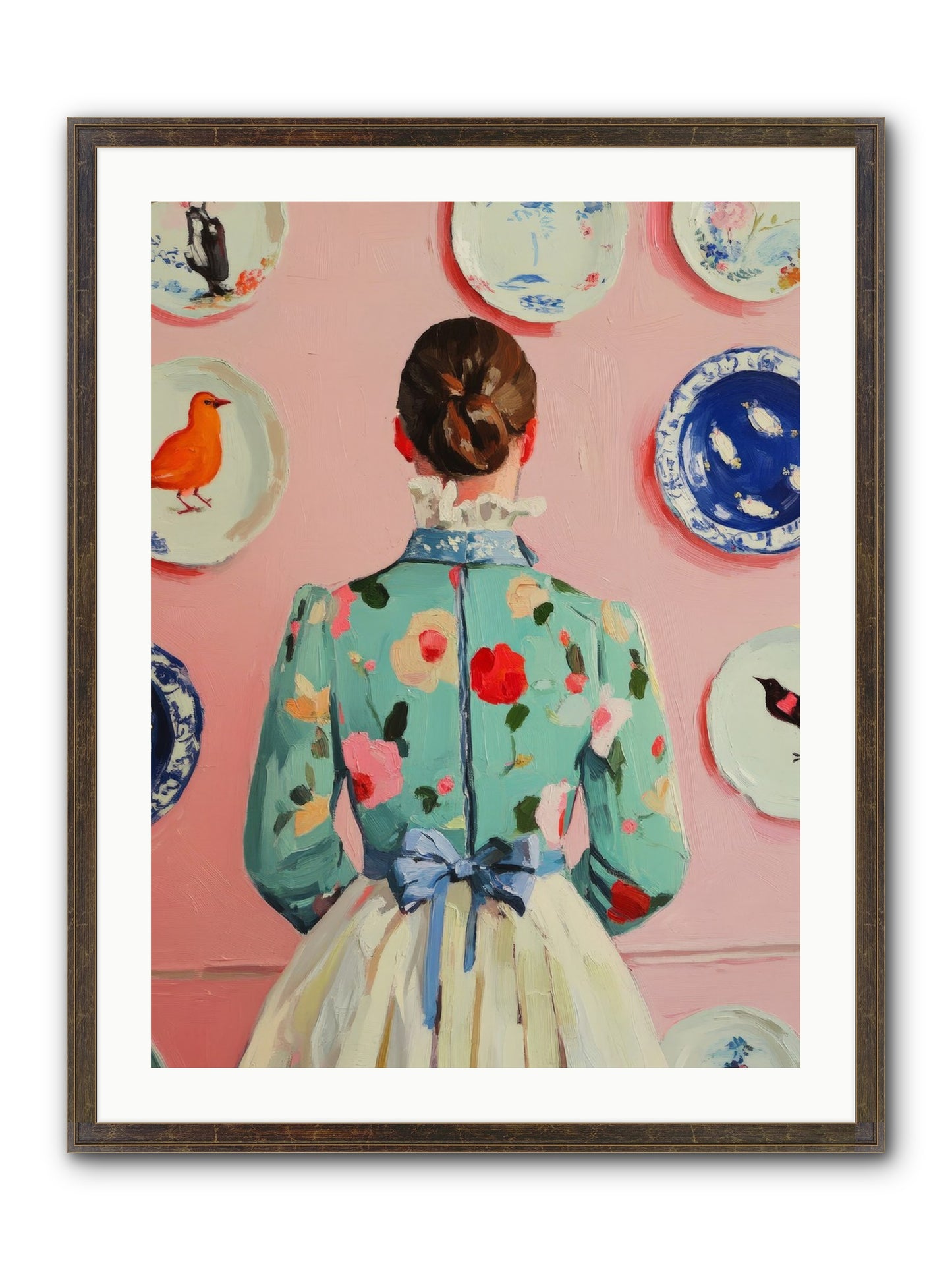 The Pattern Queen Framed Print - Slimwoods Black/Gold 24x32