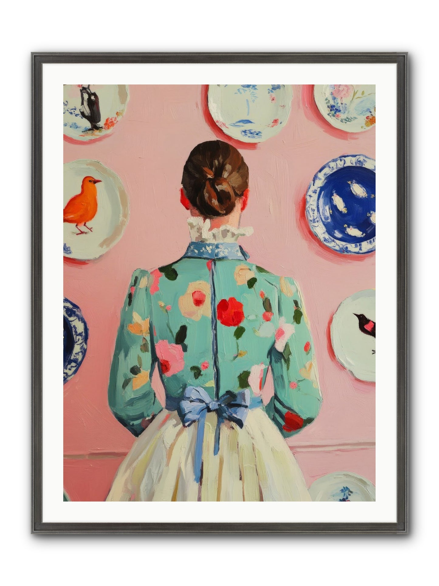 The Pattern Queen Framed Print - Slimwoods Black/Silver 30x40