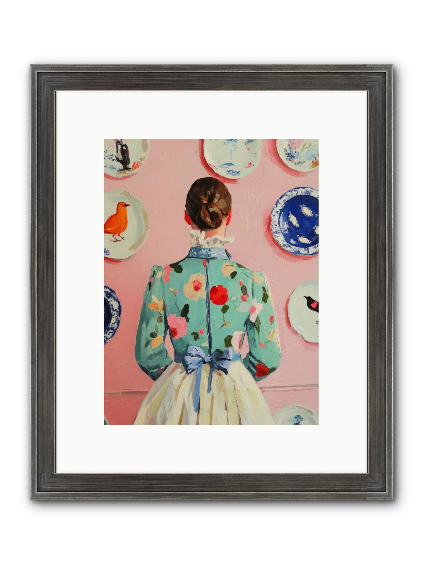 The Pattern Queen Framed Print - Slimwoods Black/Silver 9x12