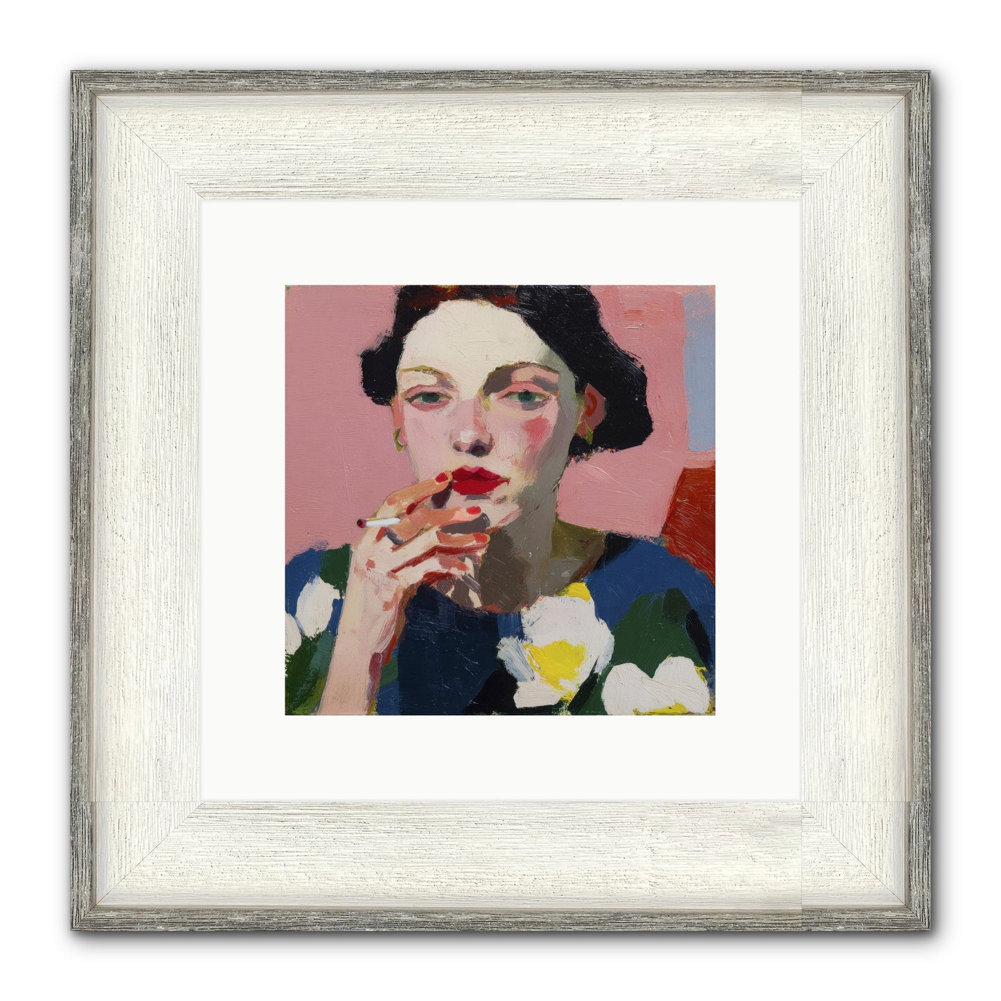 The Pause Between Framed Print - Driftwood White 10x10