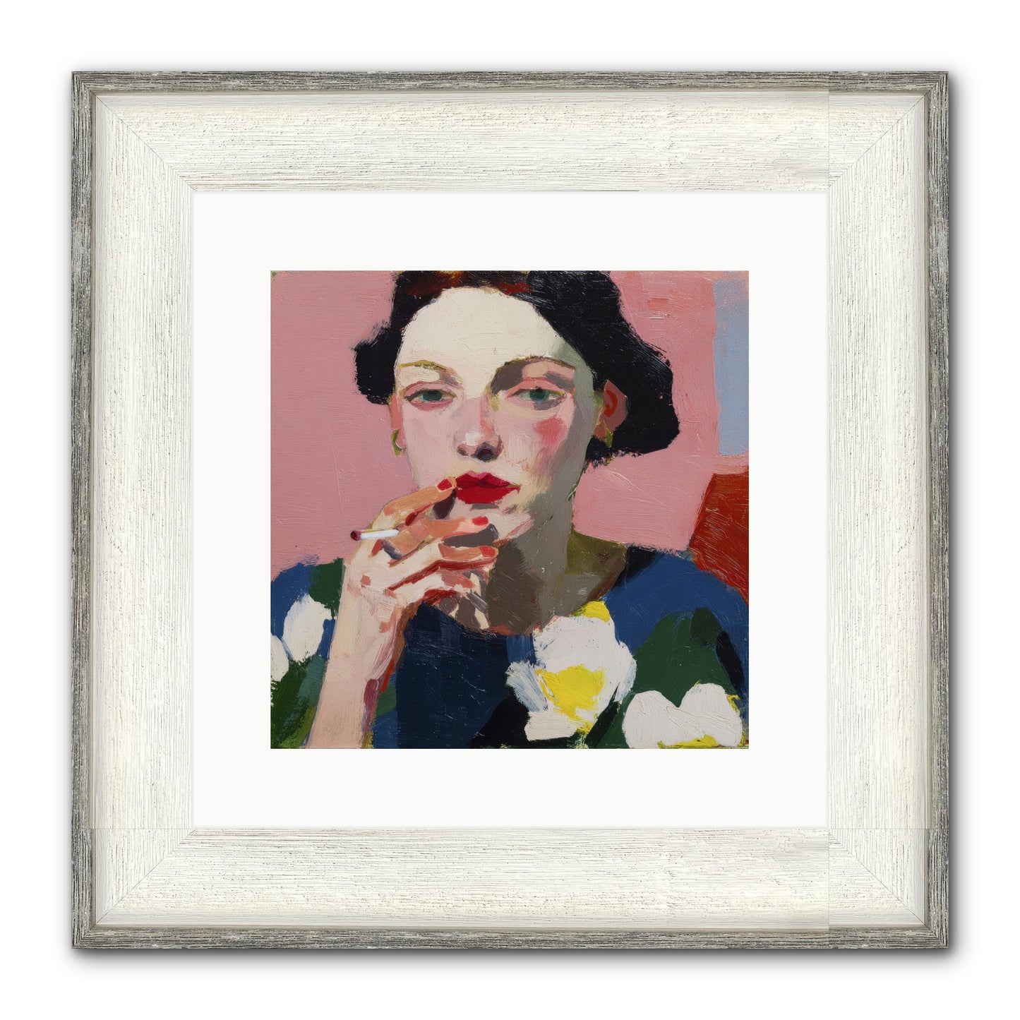 The Pause Between Framed Print - Driftwood White 12x12