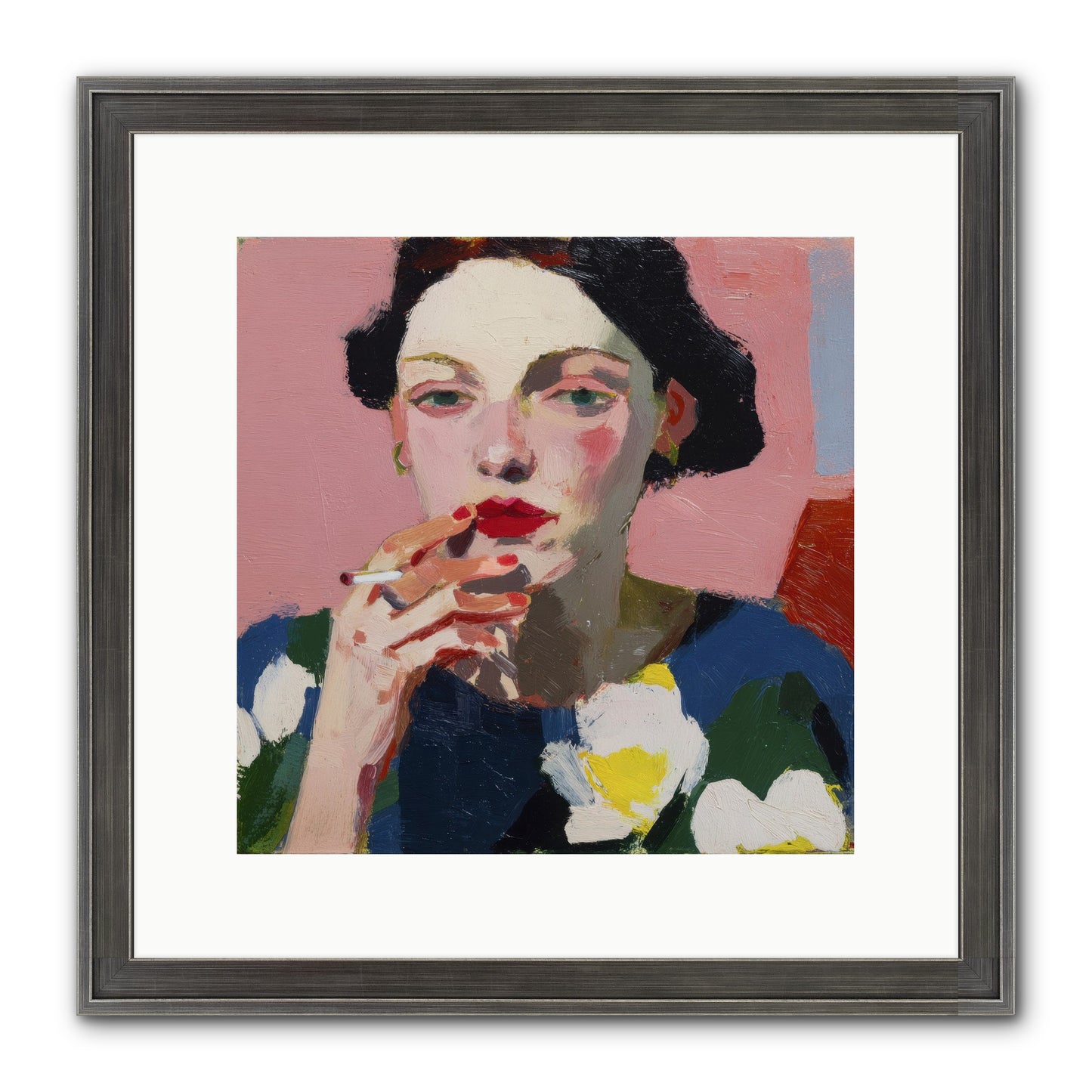 The Pause Between Framed Print - Slimwoods Black/Silver 12x12