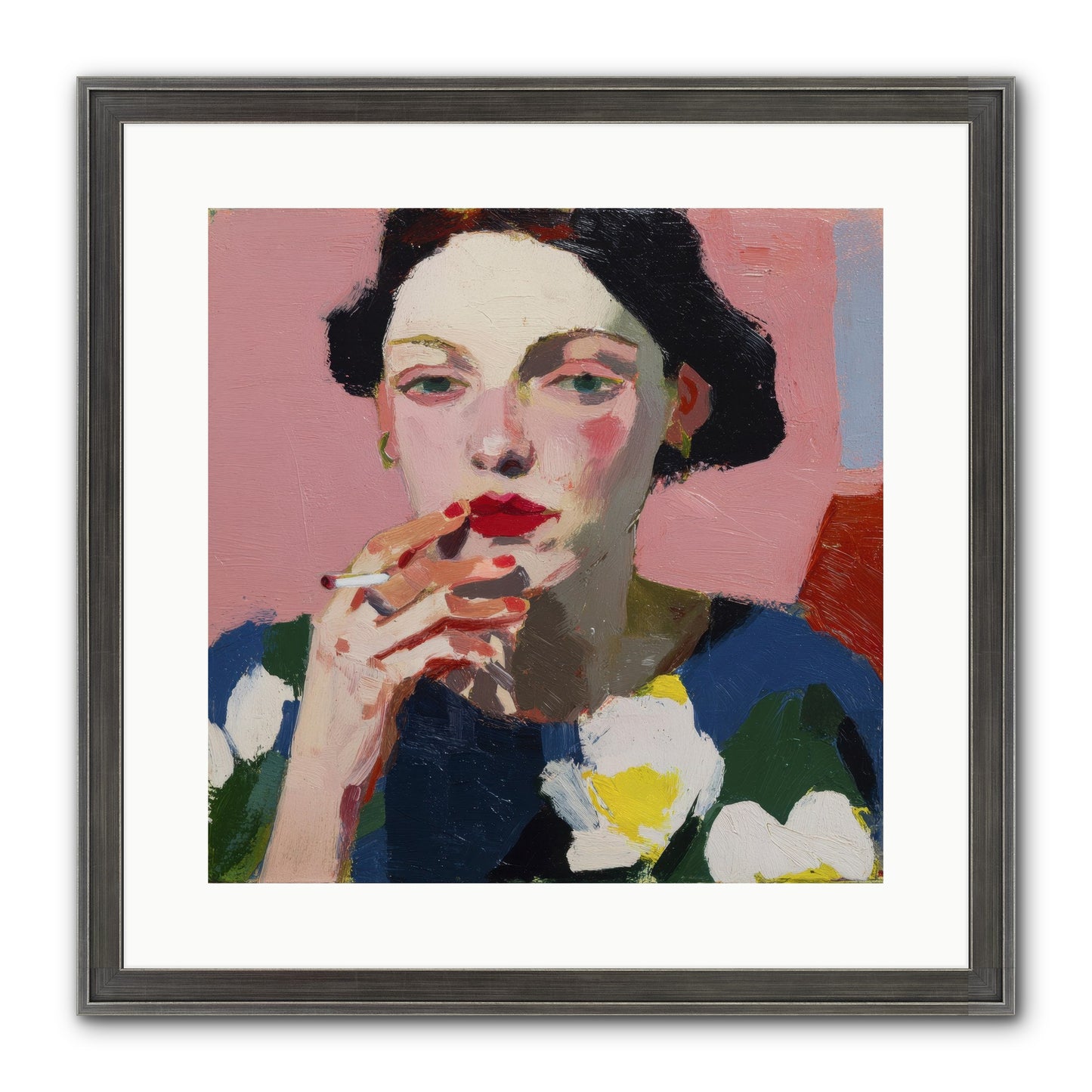 The Pause Between Framed Print - Slimwoods Black/Silver 16x16