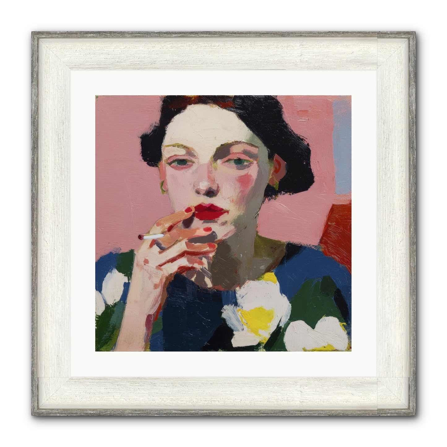 The Pause Between Framed Print - Driftwood White 20x20