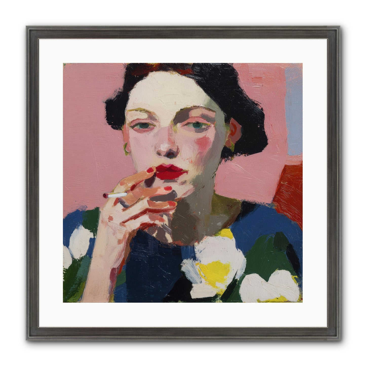 The Pause Between Framed Print - Slimwoods Black/Silver 20x20