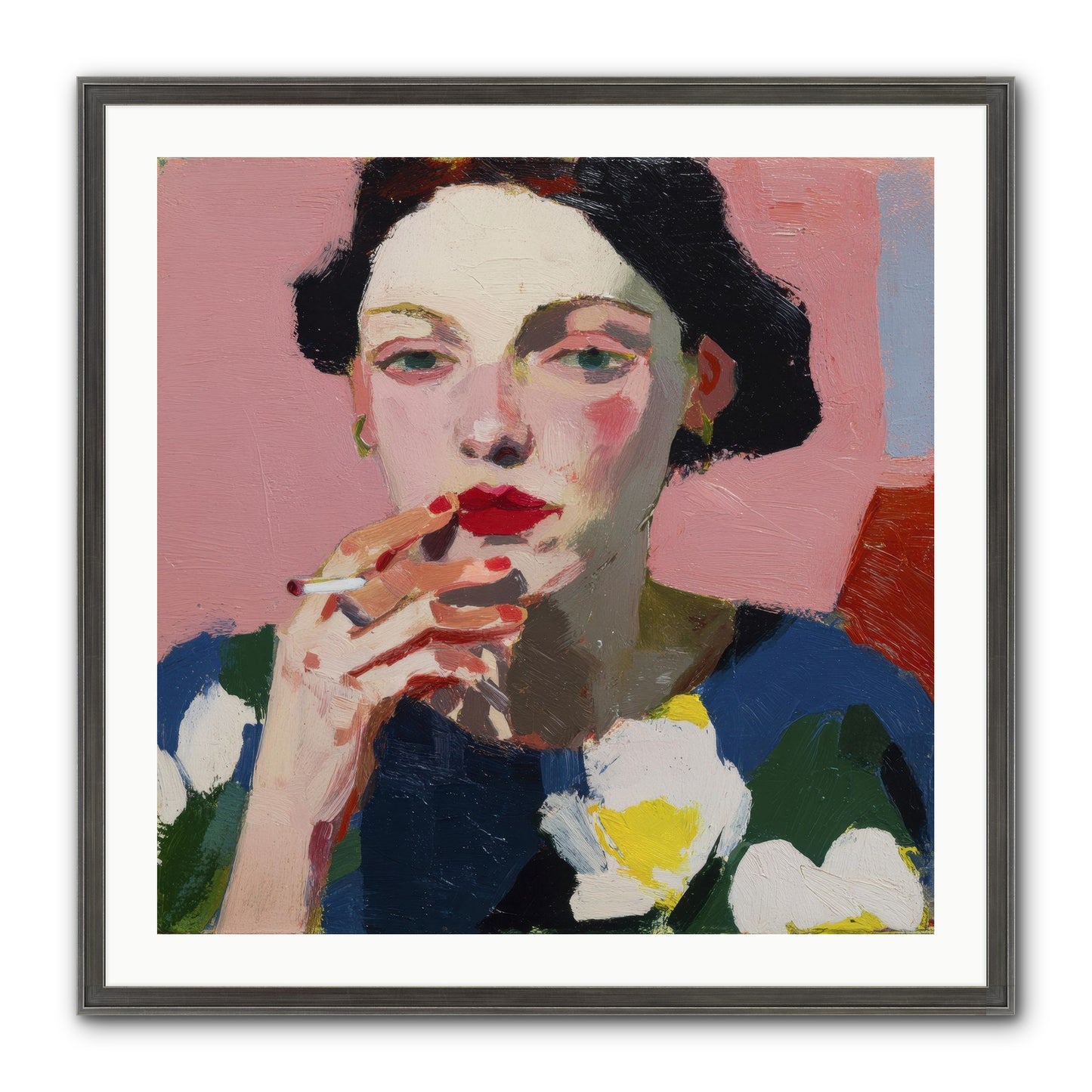 The Pause Between Framed Print - Slimwoods Black/Silver 30x30