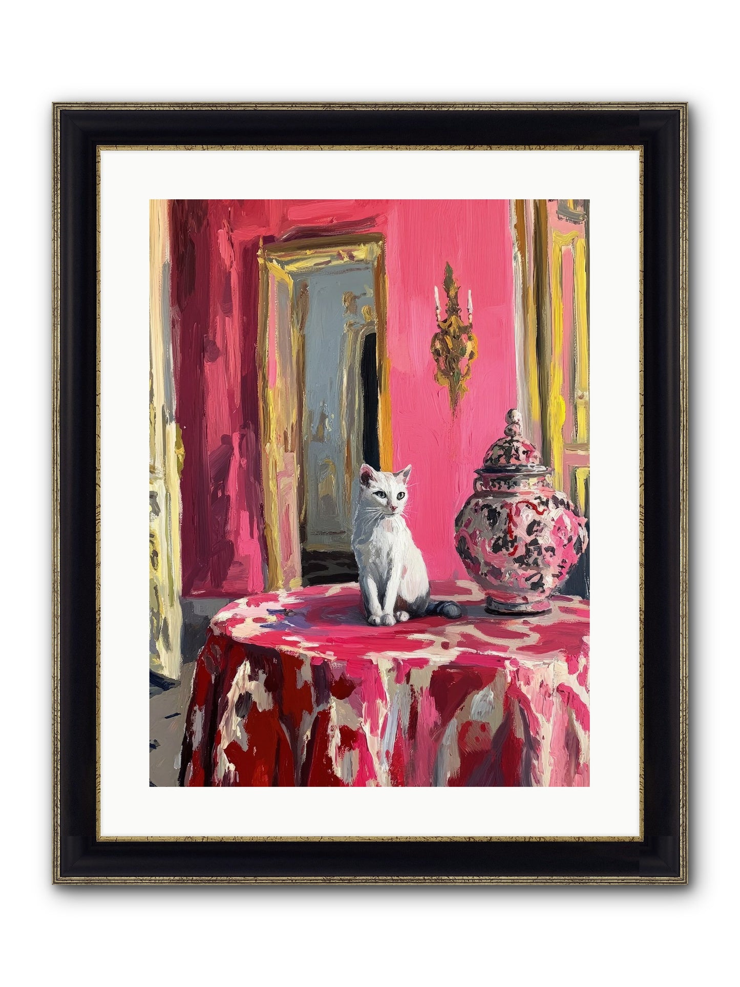 The Pearl Of Paradise Framed Print - Black & Gold 18x24