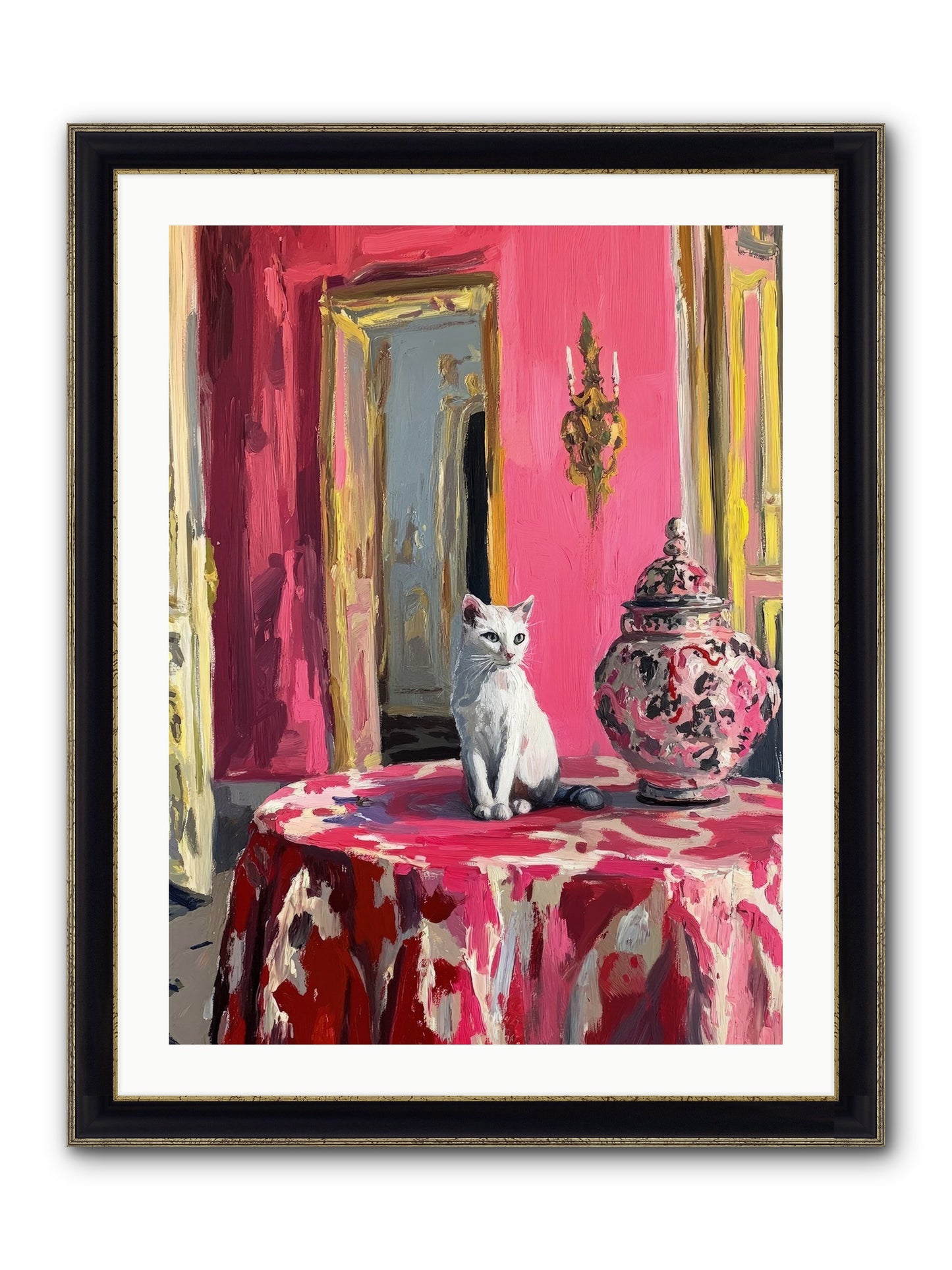 The Pearl Of Paradise Framed Print - Black & Gold 24x32