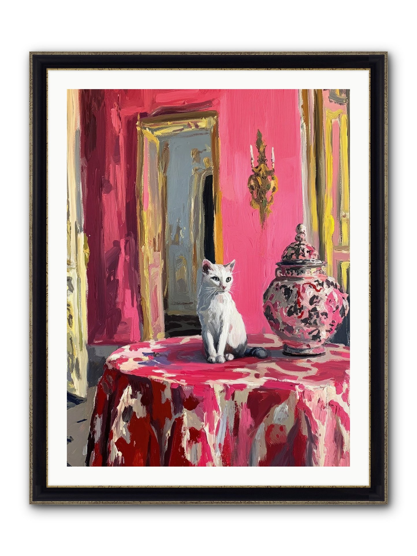 The Pearl Of Paradise Framed Print - Black & Gold 30x40