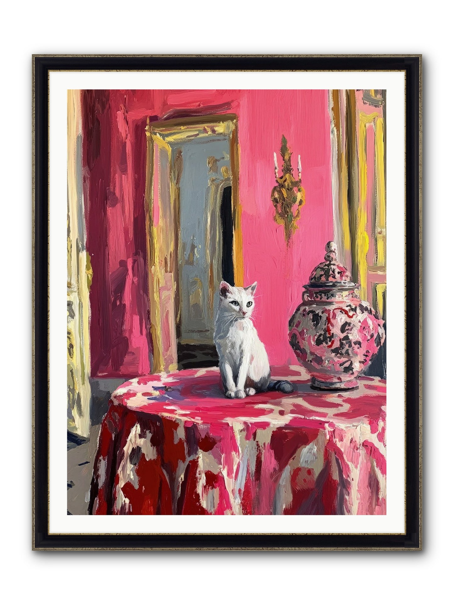 The Pearl Of Paradise Framed Print - Black & Gold 36x48