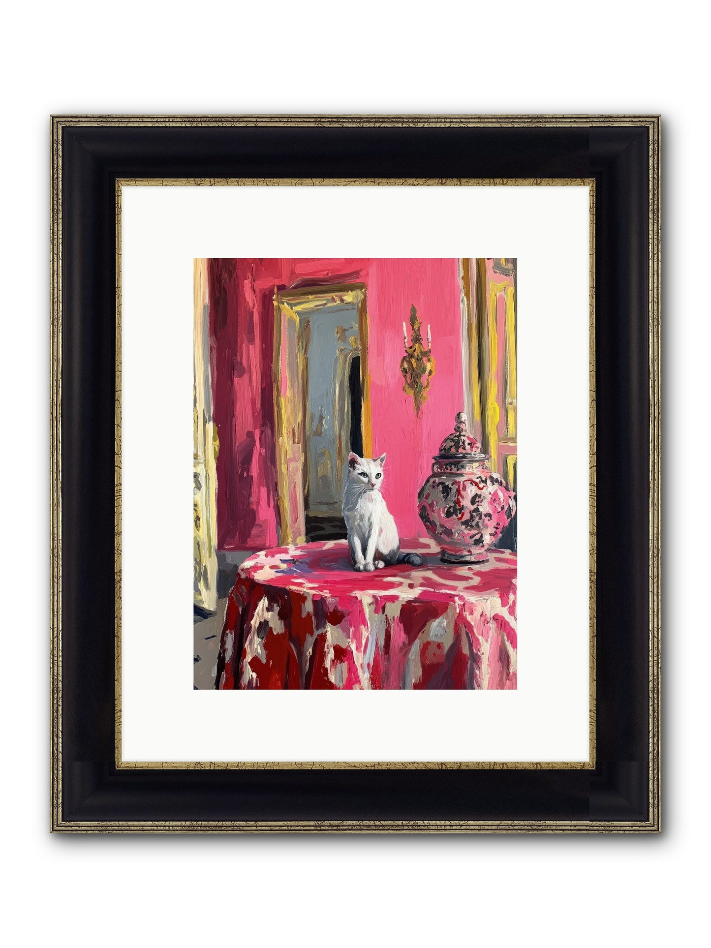 The Pearl Of Paradise Framed Print - Black & Gold 9x12