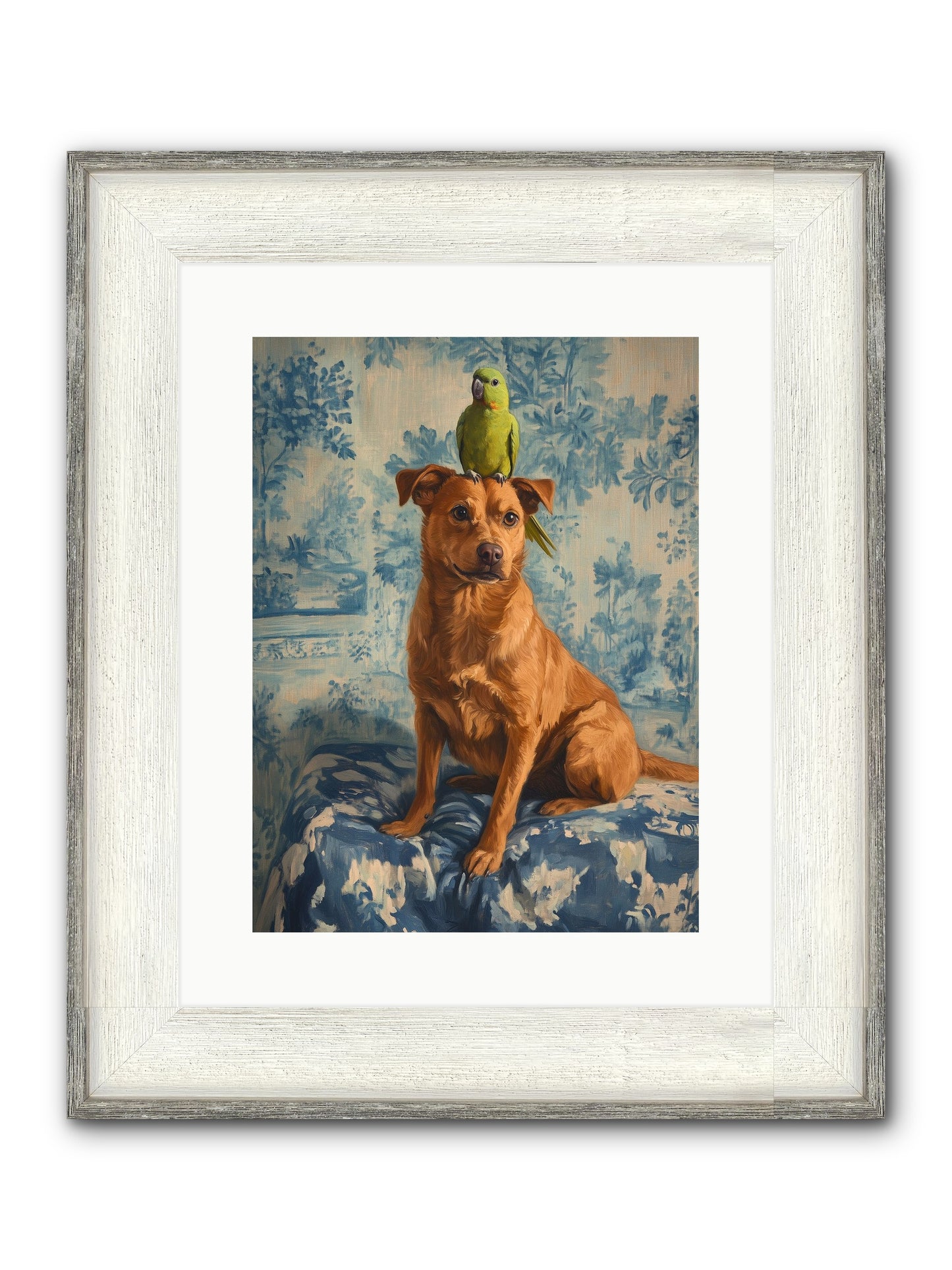 The Peculiar Perch Framed Print - Driftwood White 12x16
