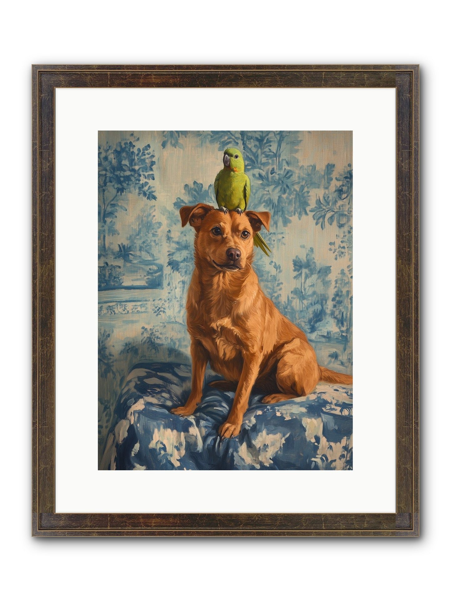 The Peculiar Perch Framed Print - Slimwoods Black/Gold 12x16
