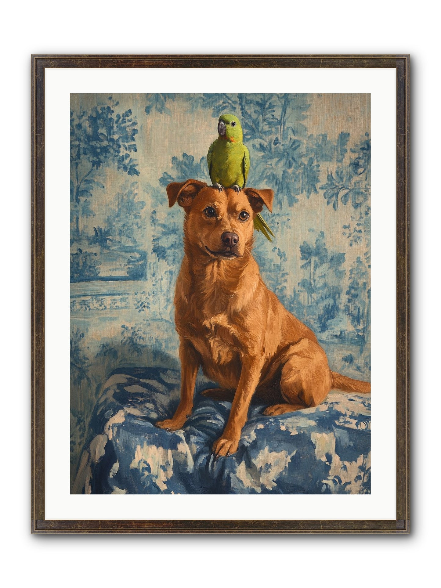 The Peculiar Perch Framed Print - Slimwoods Black/Gold 24x32