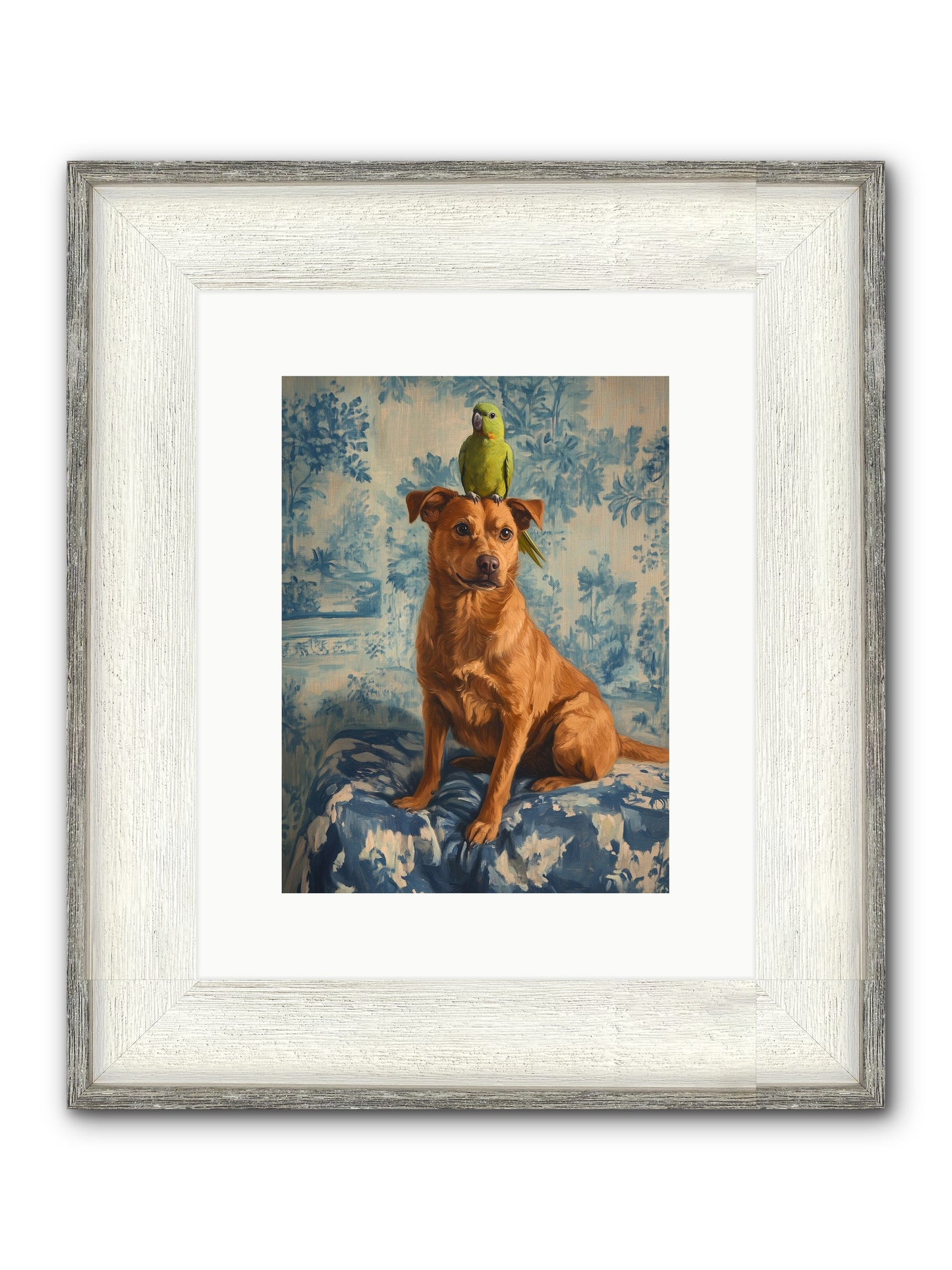 The Peculiar Perch Framed Print - Driftwood White 9x12