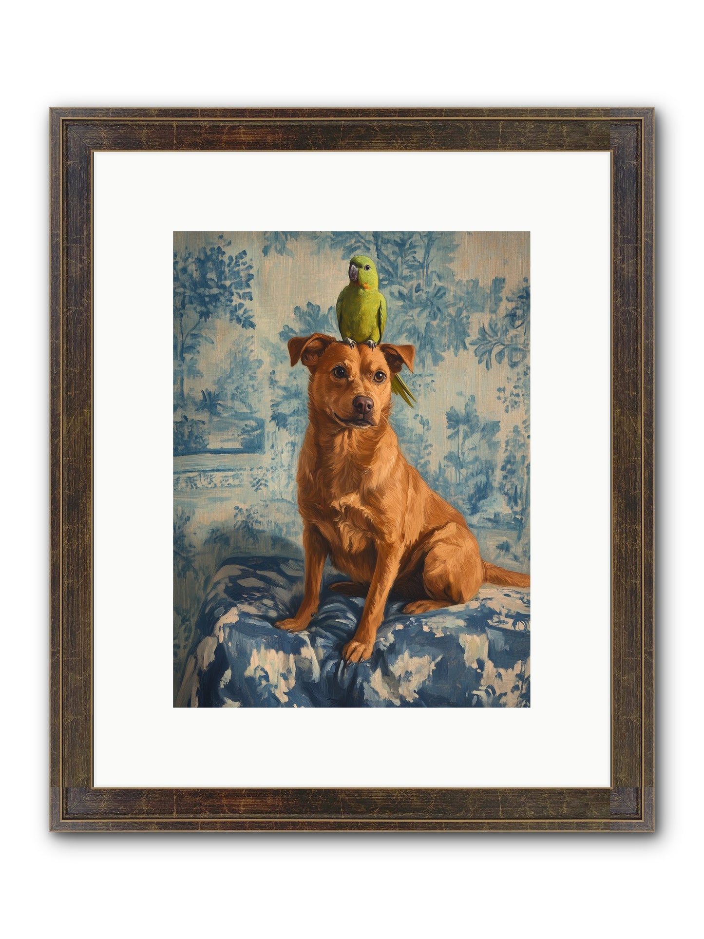 The Peculiar Perch Framed Print - Slimwoods Black/Gold 9x12