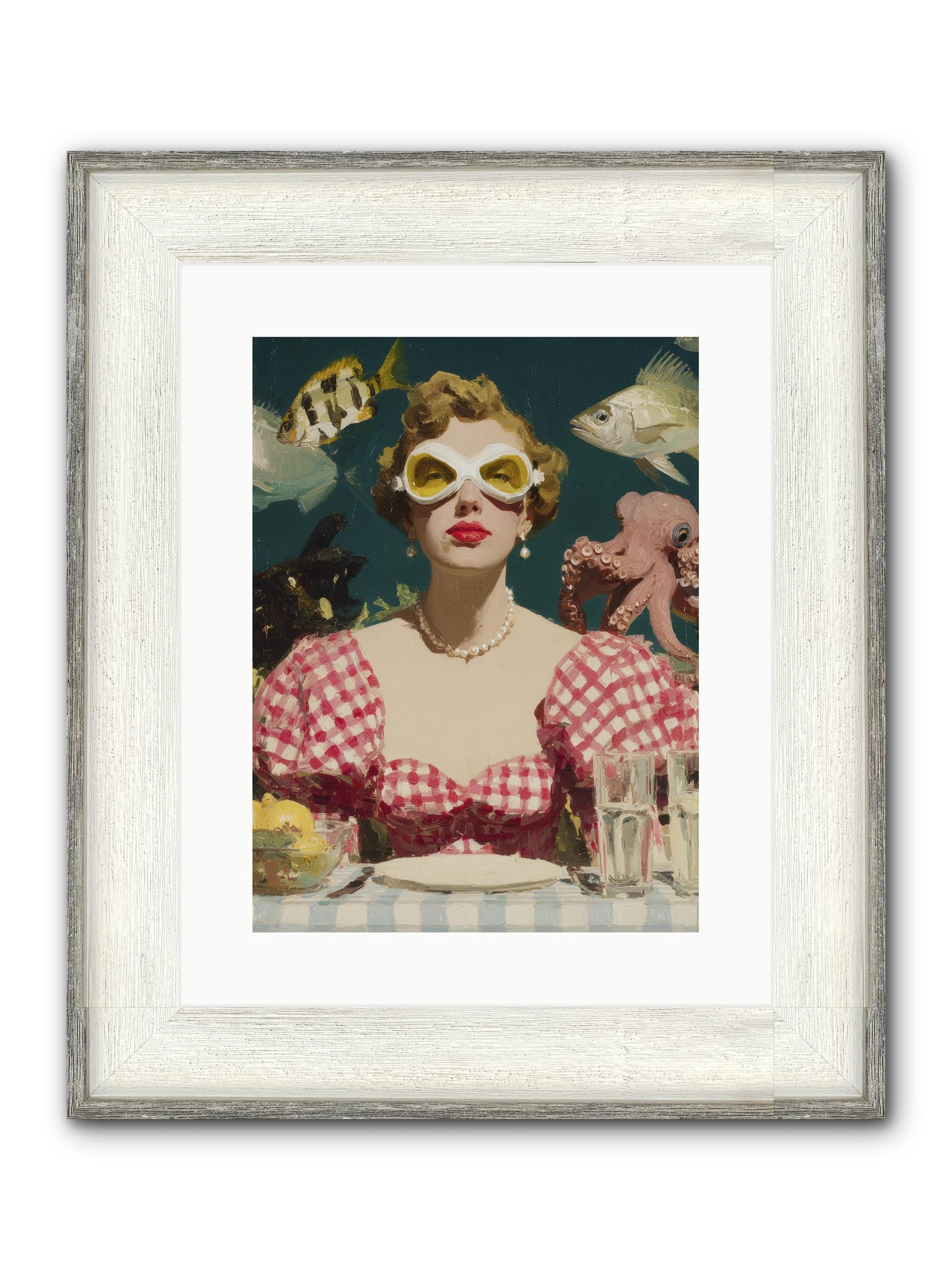 The Phantom Of Peony Street Framed Print - Driftwood White 12x16
